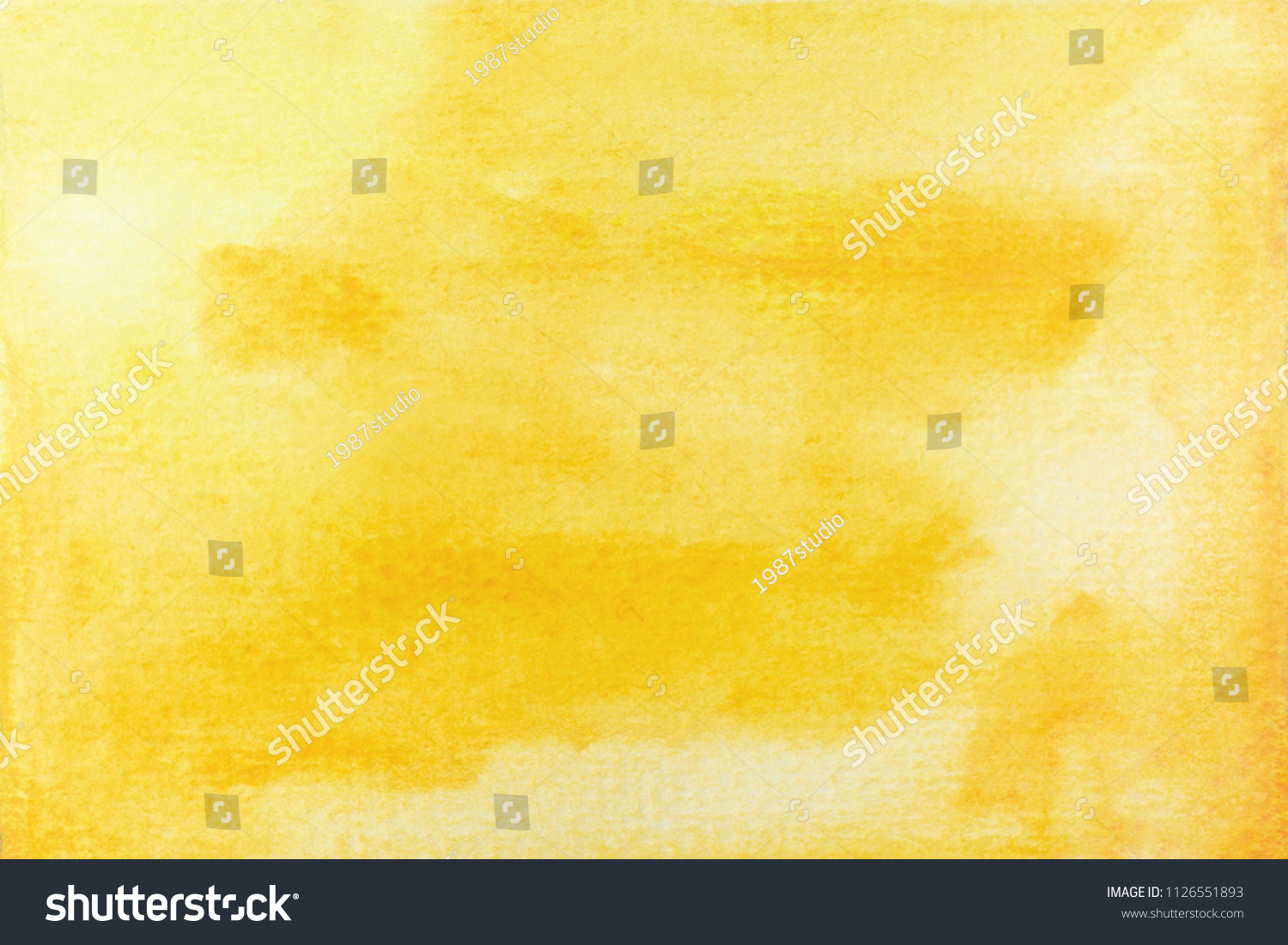 abstract yellow or gold watercolor background. art hand paint #1126551893