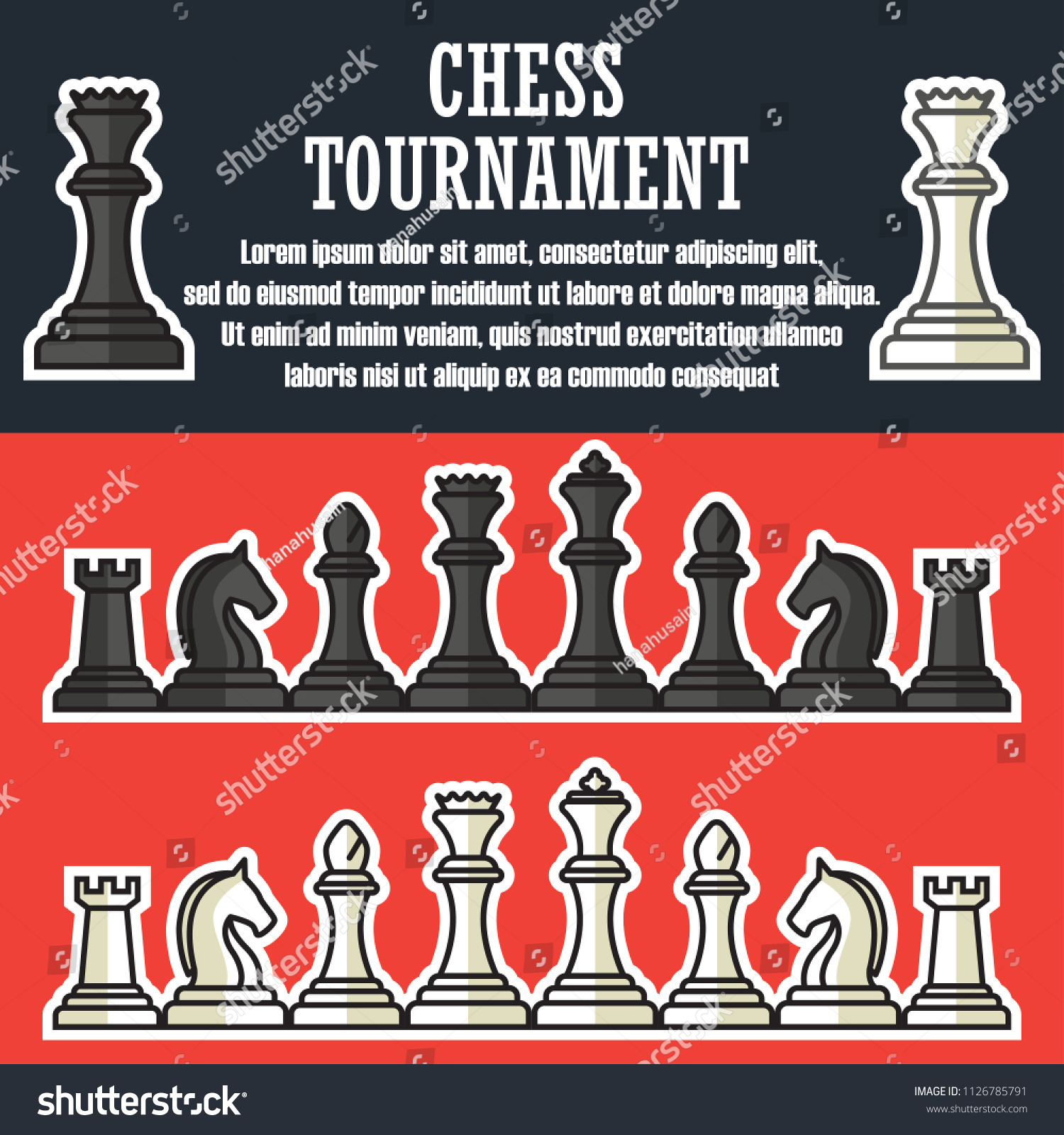 chess banner for chess tournament. vector - Royalty Free Stock Vector ...