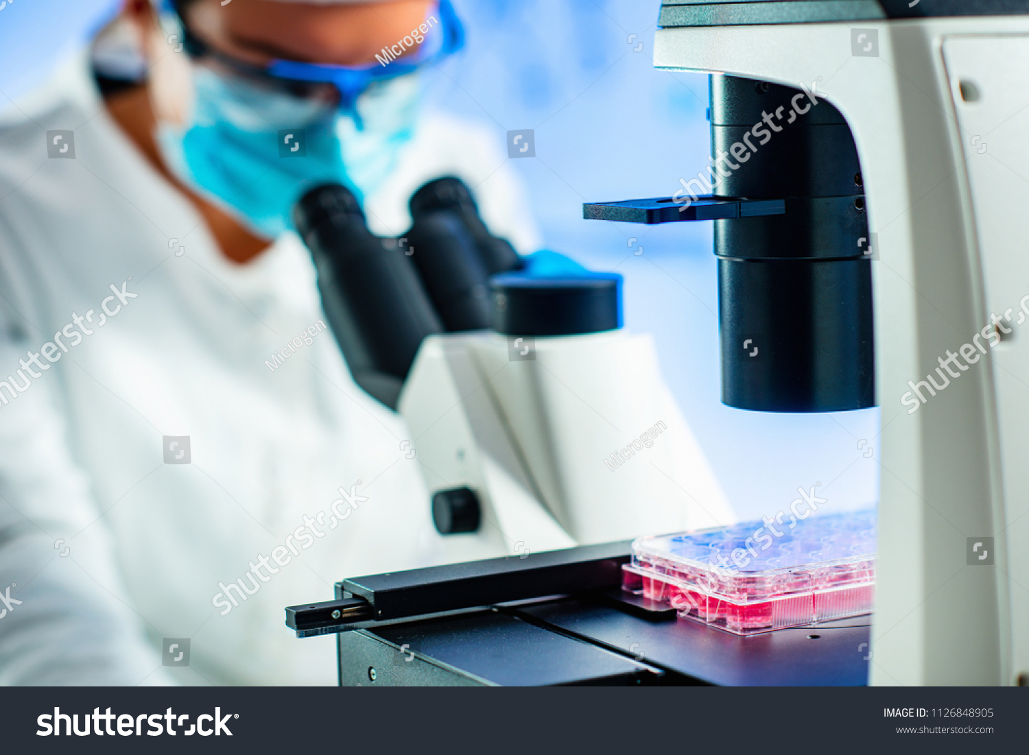  Stem cell researcher working in laboratory #1126848905