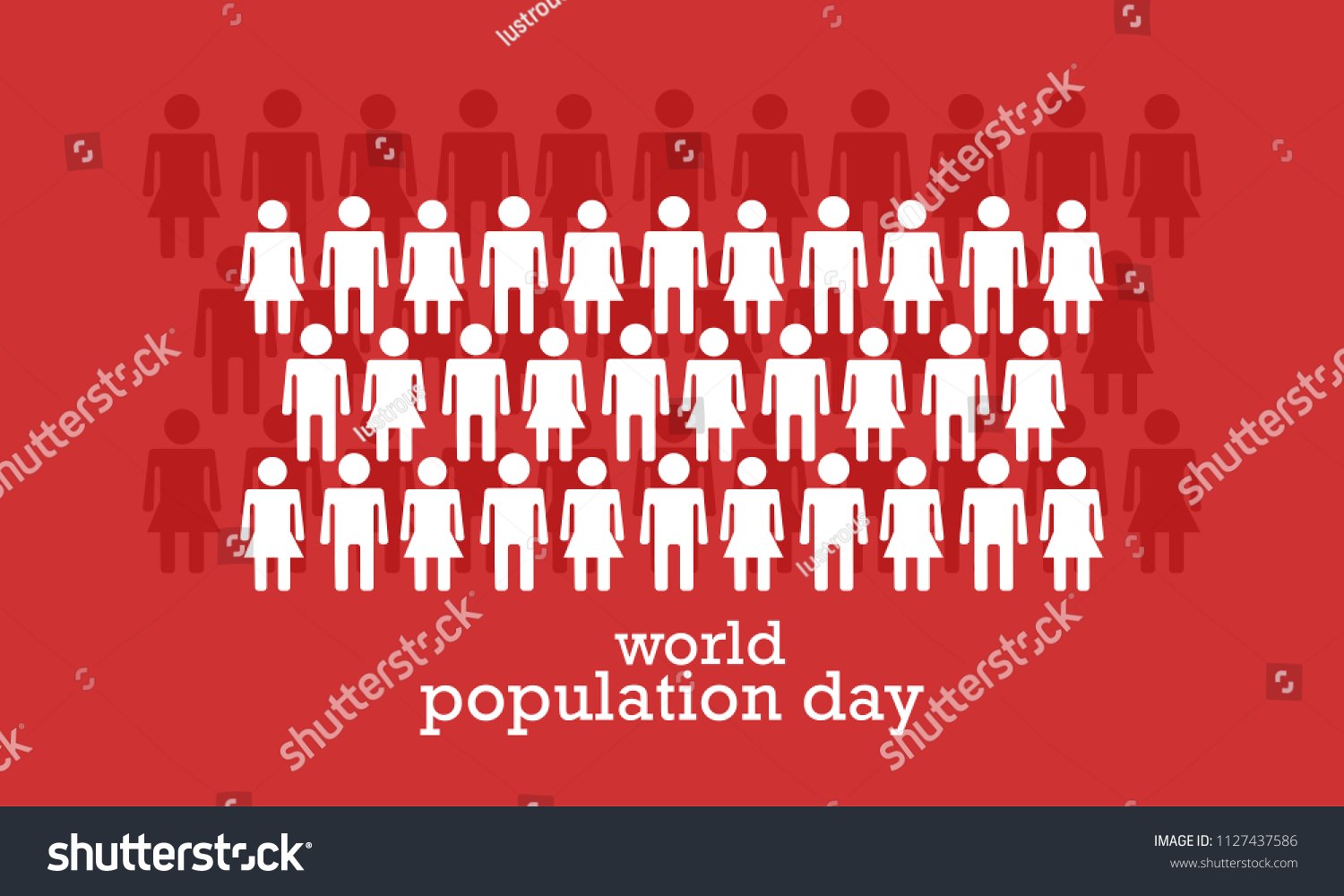 World Population day Background. Royalty Free Stock Vector 1127437586