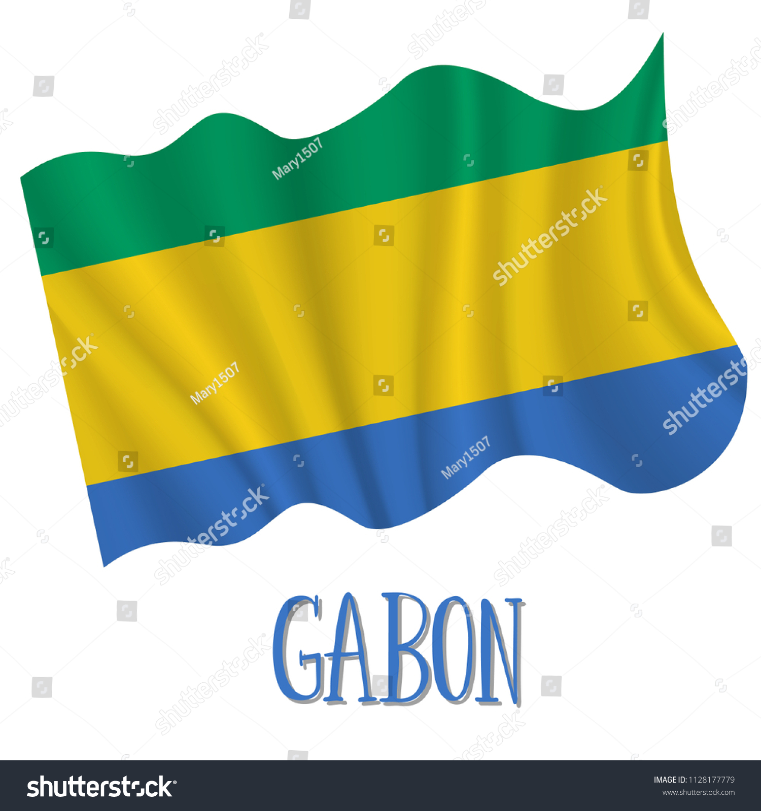 17 August, Gabon Independence Day background in - Royalty Free Stock