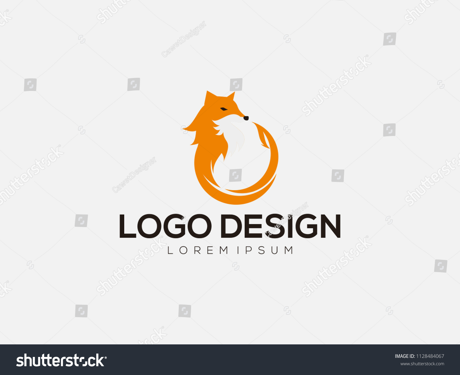 Circle fox logo - Royalty Free Stock Vector 1128484067 - Avopix.com