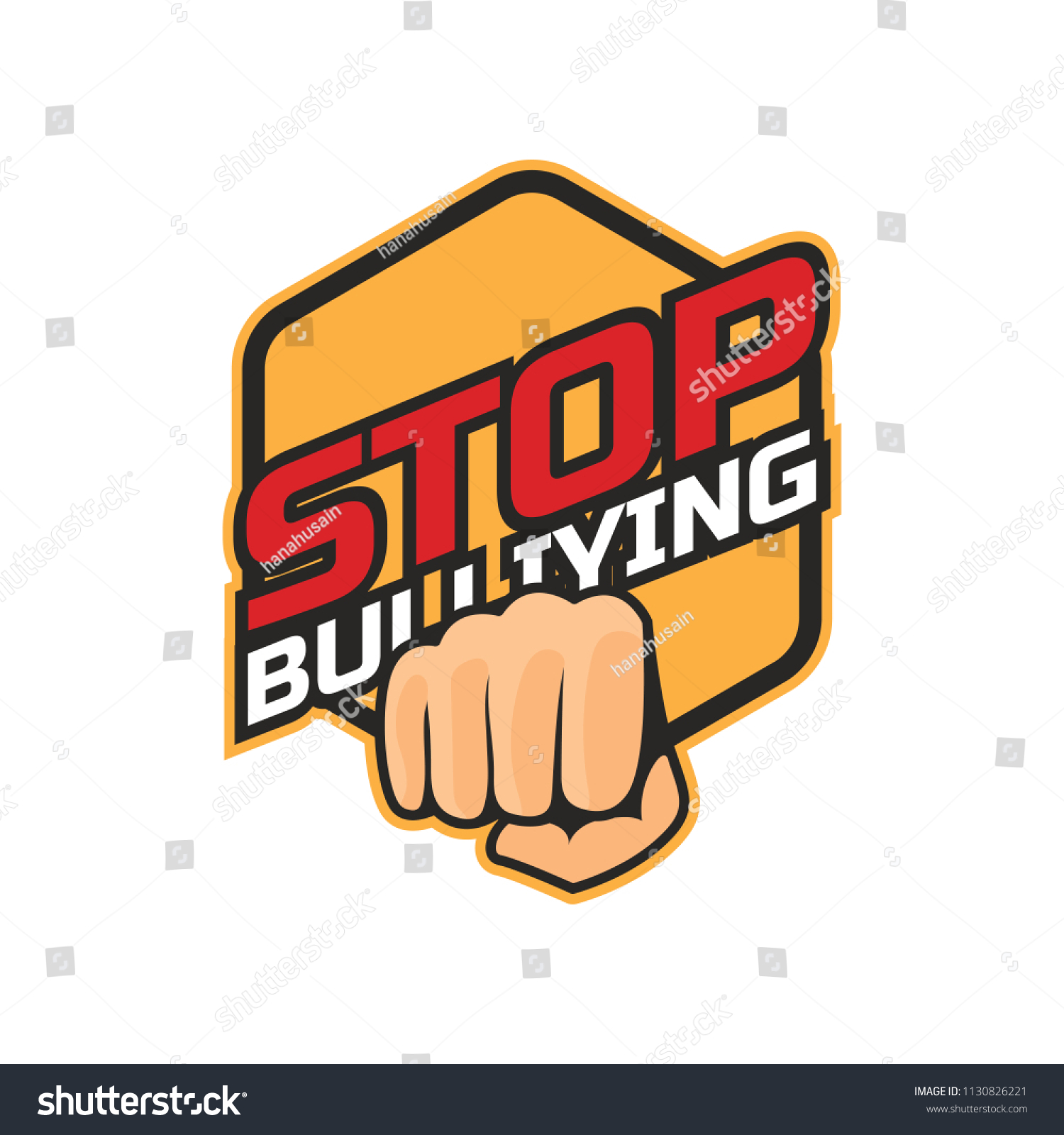 stop bullying, no bullying logo, vector - Royalty Free Stock Vector ...