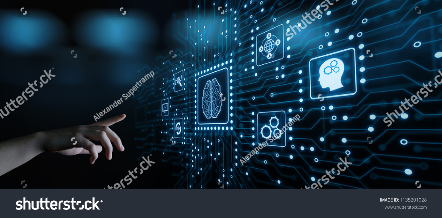 Artificial intelligence Machine Learning Business Internet Technology Concept. #1135201928