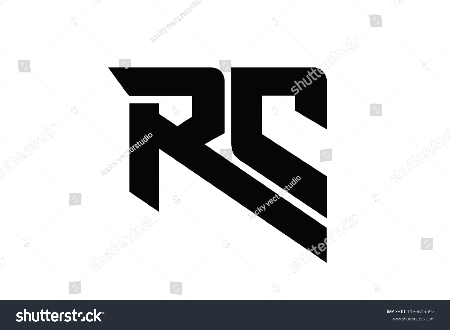 Letter R and C Logo Design Template - Royalty Free Stock Vector ...