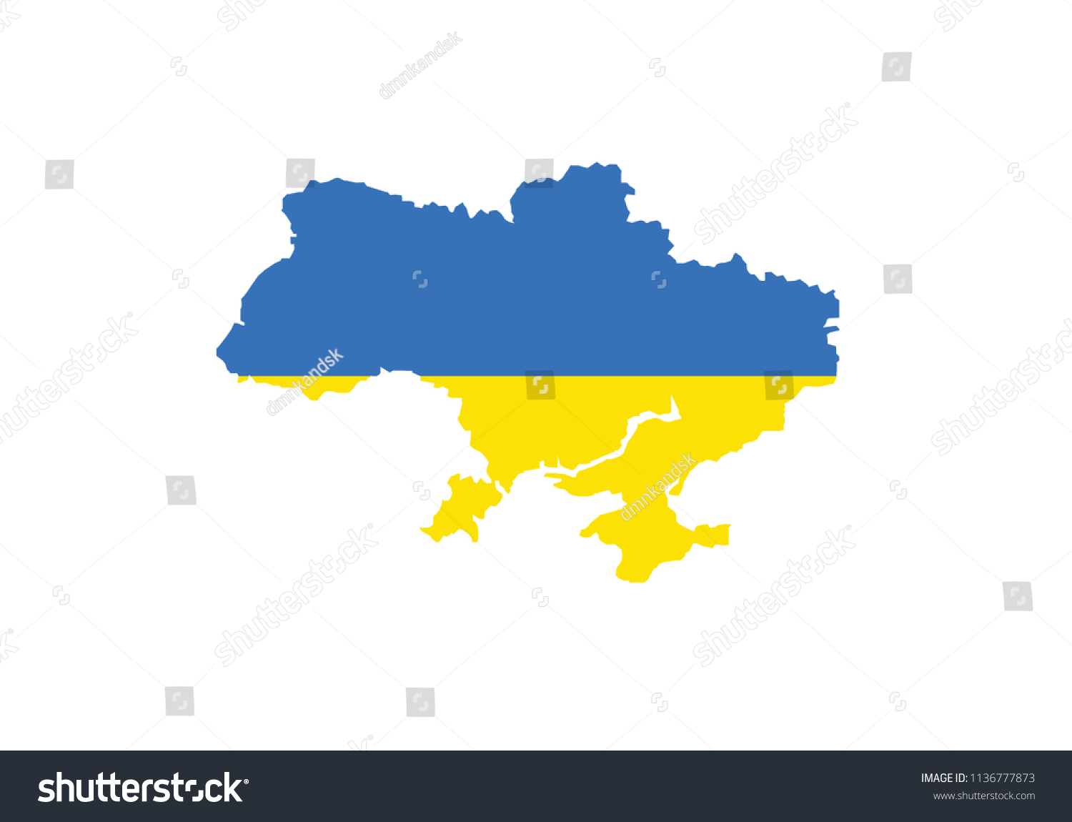 Ukraine map outline country borders state shape - Royalty Free Stock ...