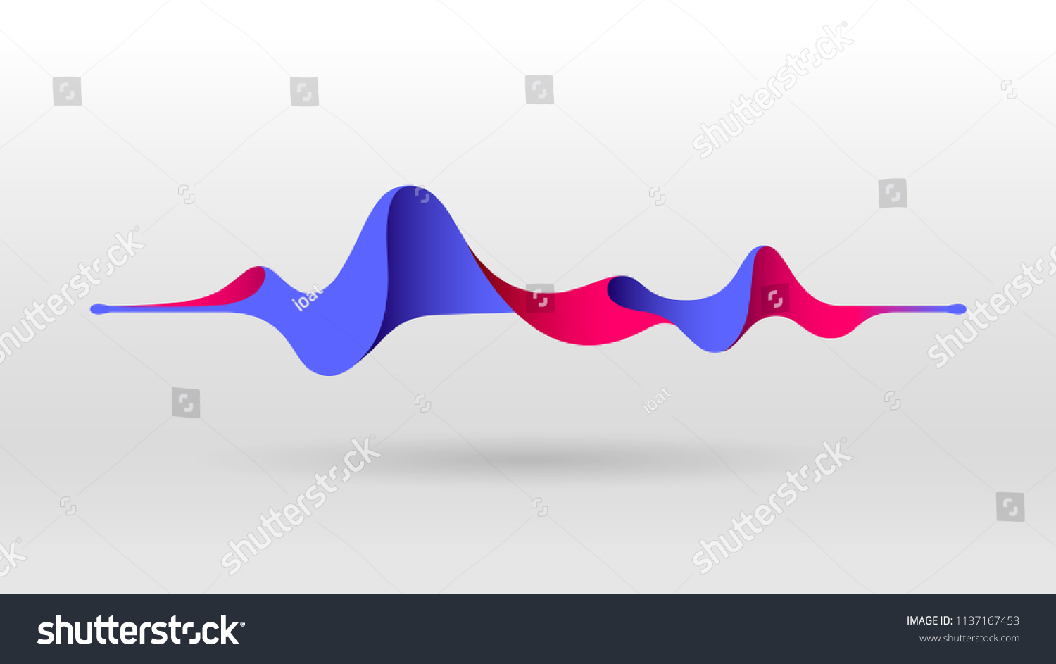 motion sound wave abstract vector background #1137167453