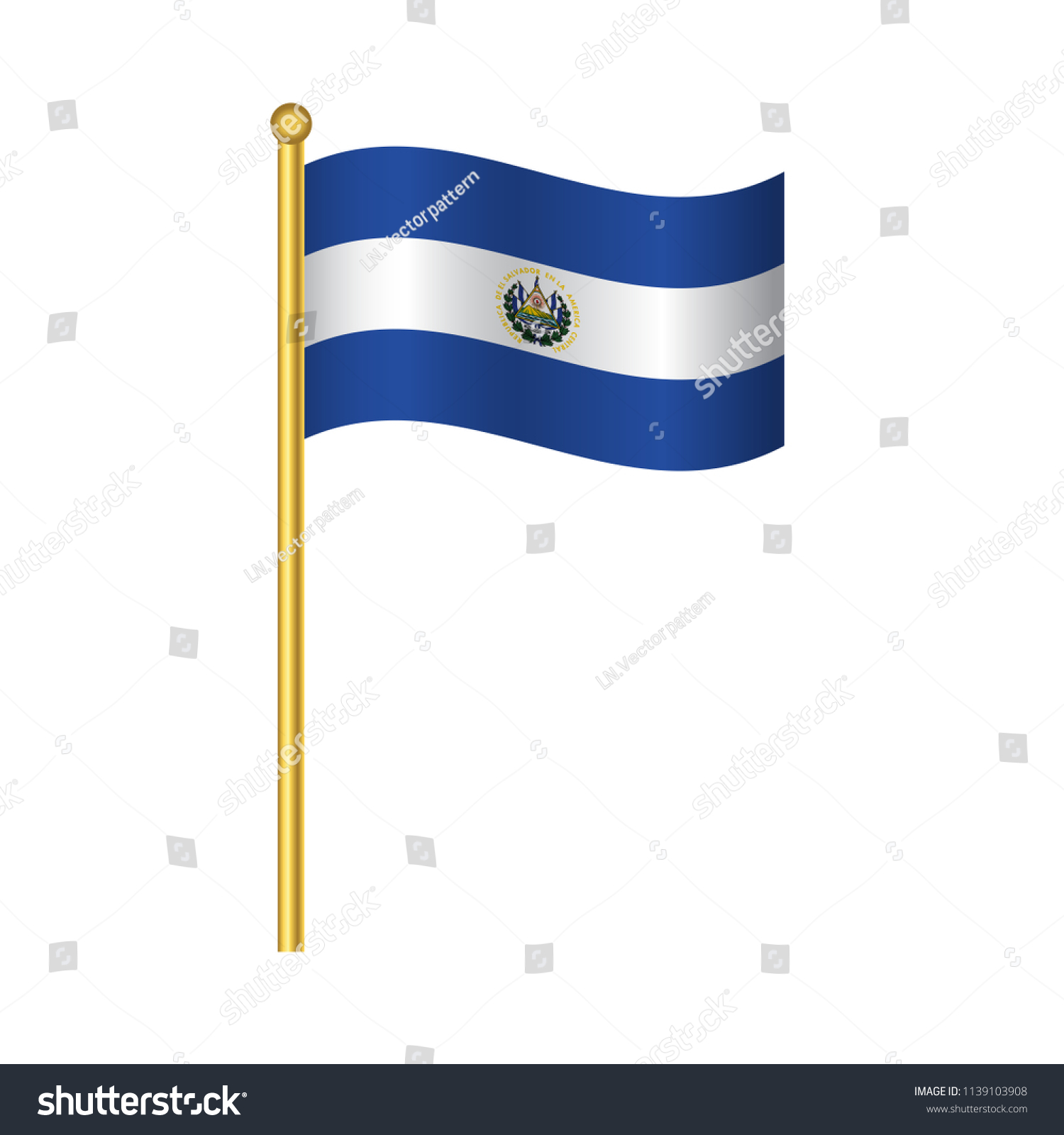 Flag of El Salvador ,El Salvador flag official - Royalty Free Stock ...