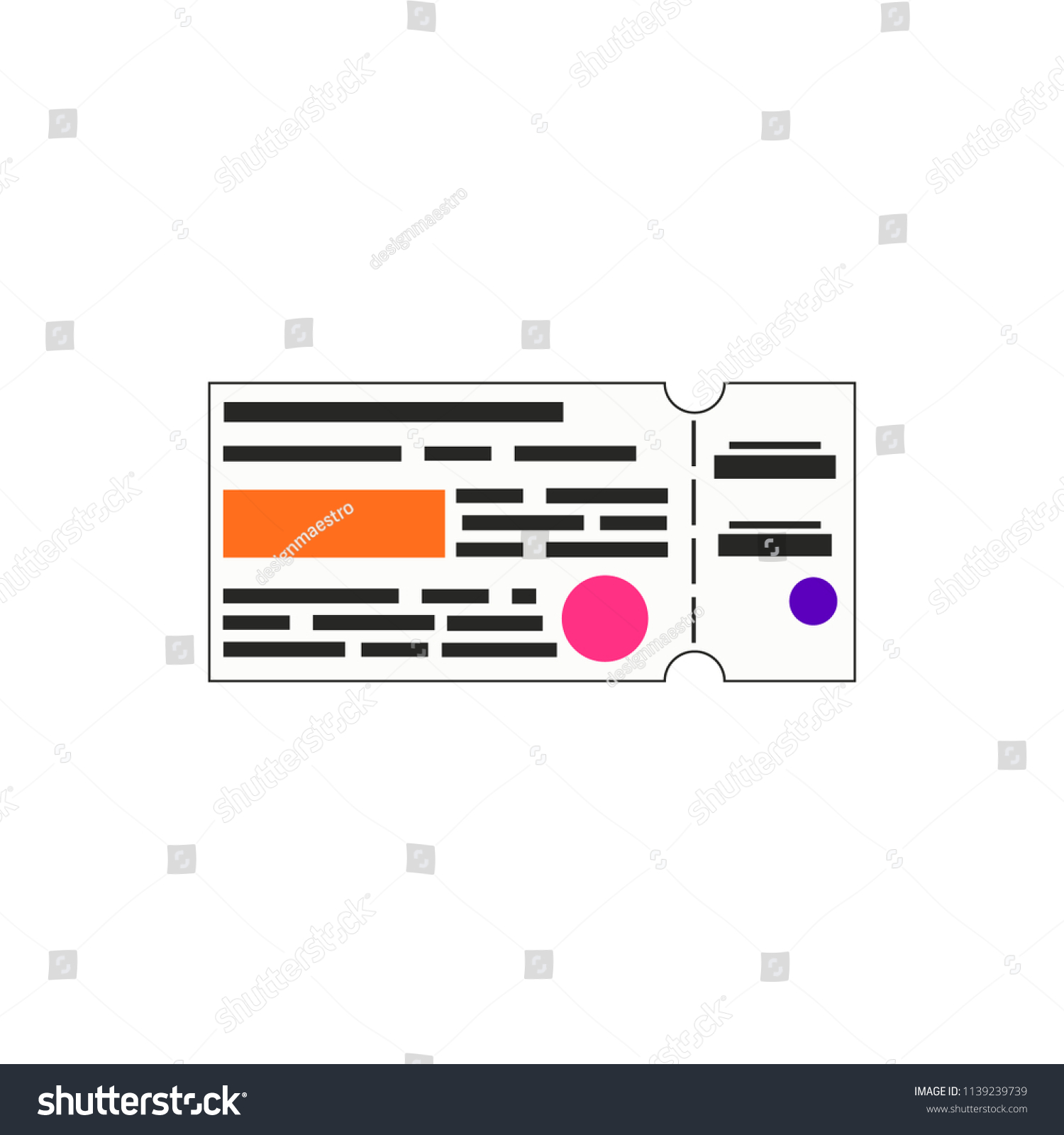 coupon cinema theater ticket seat promo code Royalty Free Stock