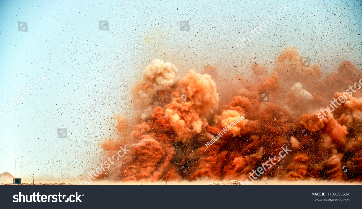 High power explosion after detonator blasting  #1139396534