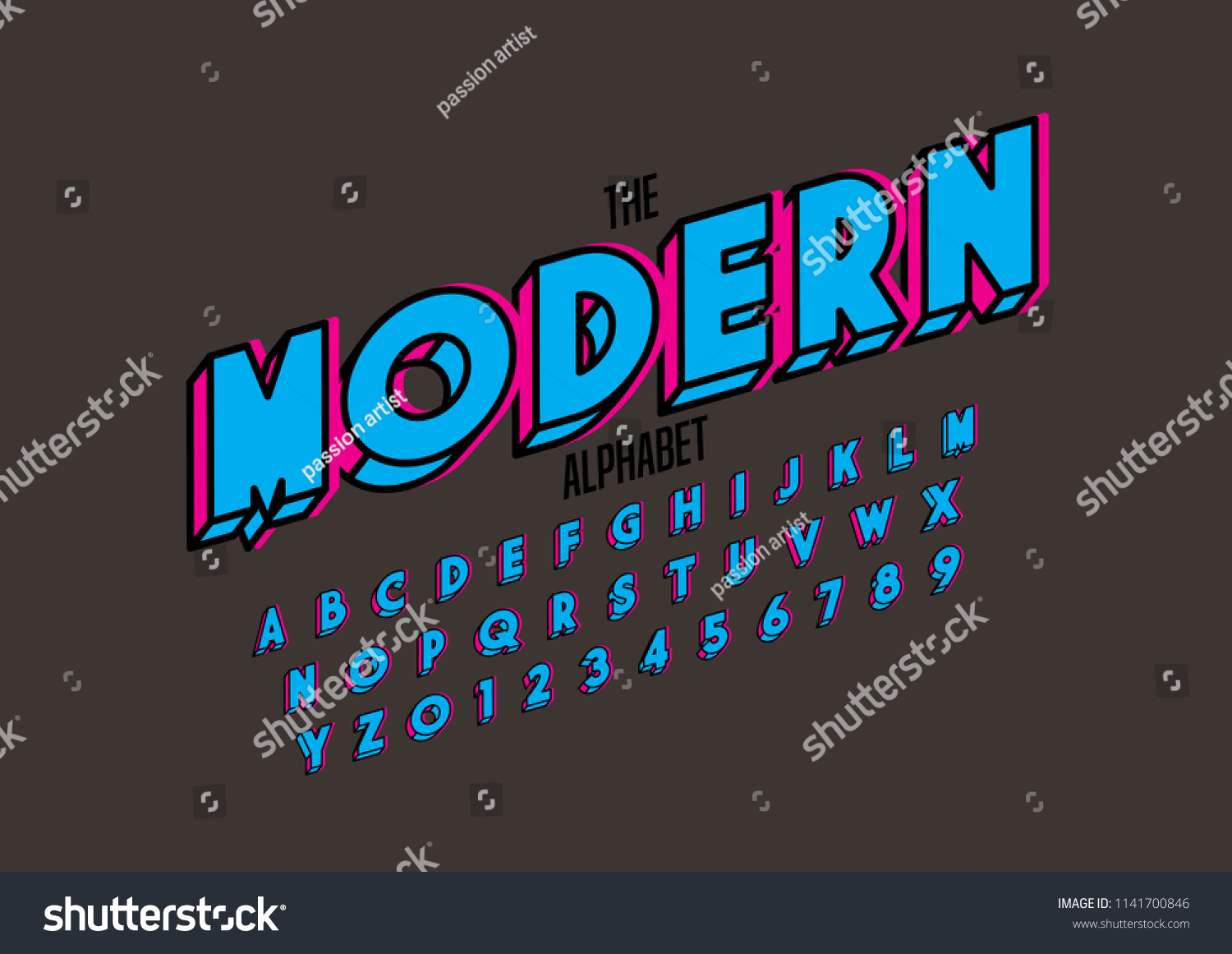 Vector of modern bold font and alphabet - Royalty Free Stock Vector ...