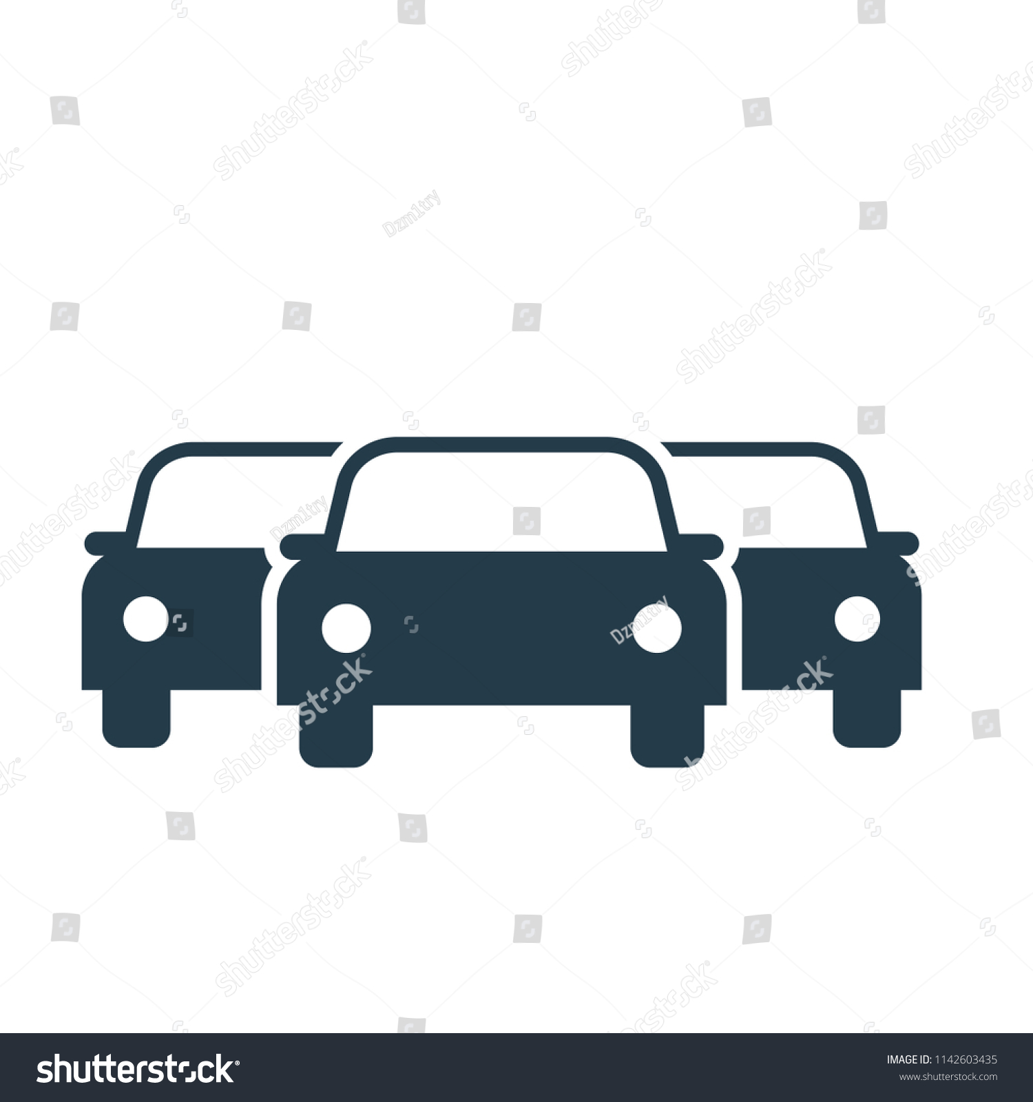 Car Fleet icon. Clipart image isolated on white background #1142603435