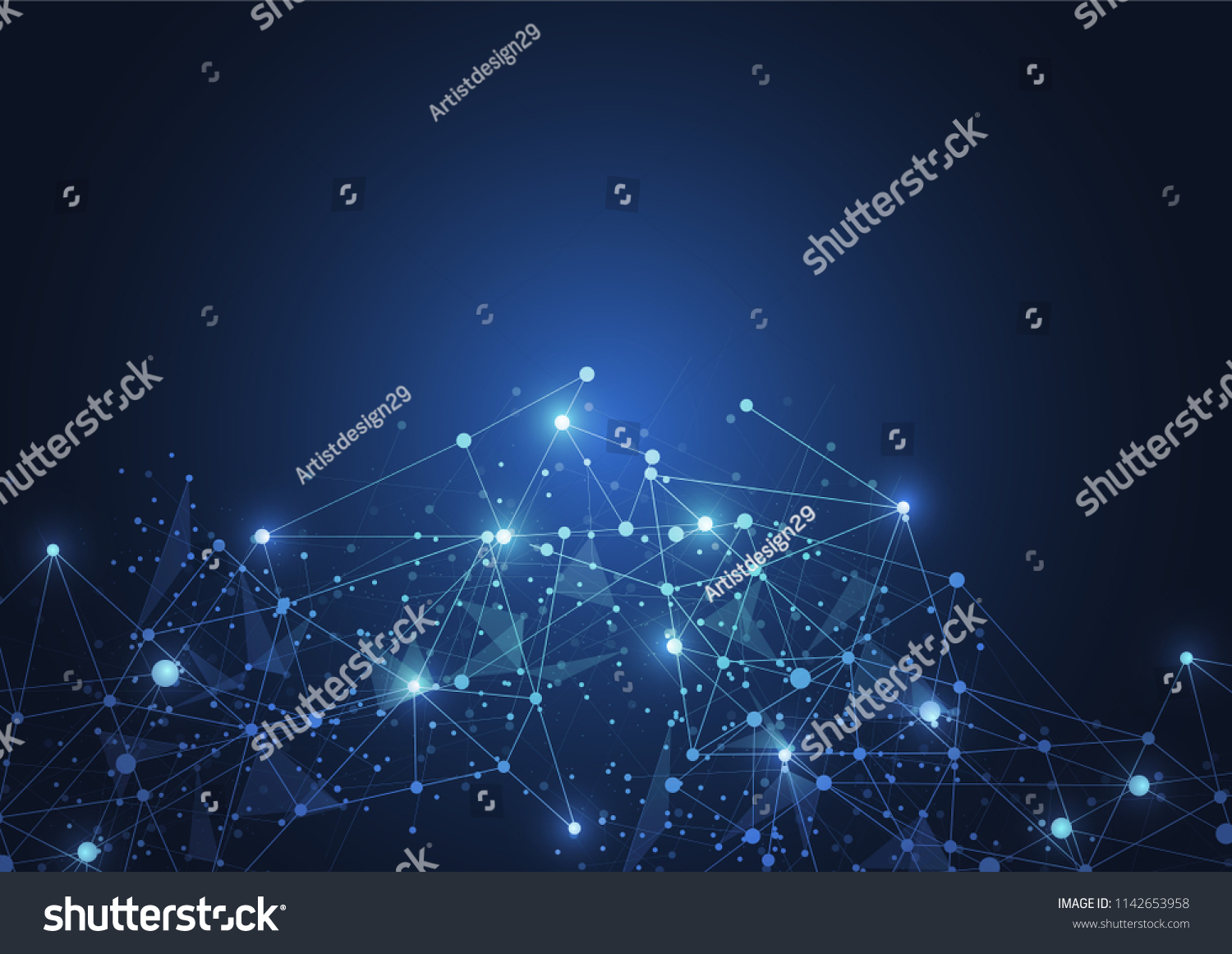 Internet connection, abstract sense of science and technology graphic design. #1142653958