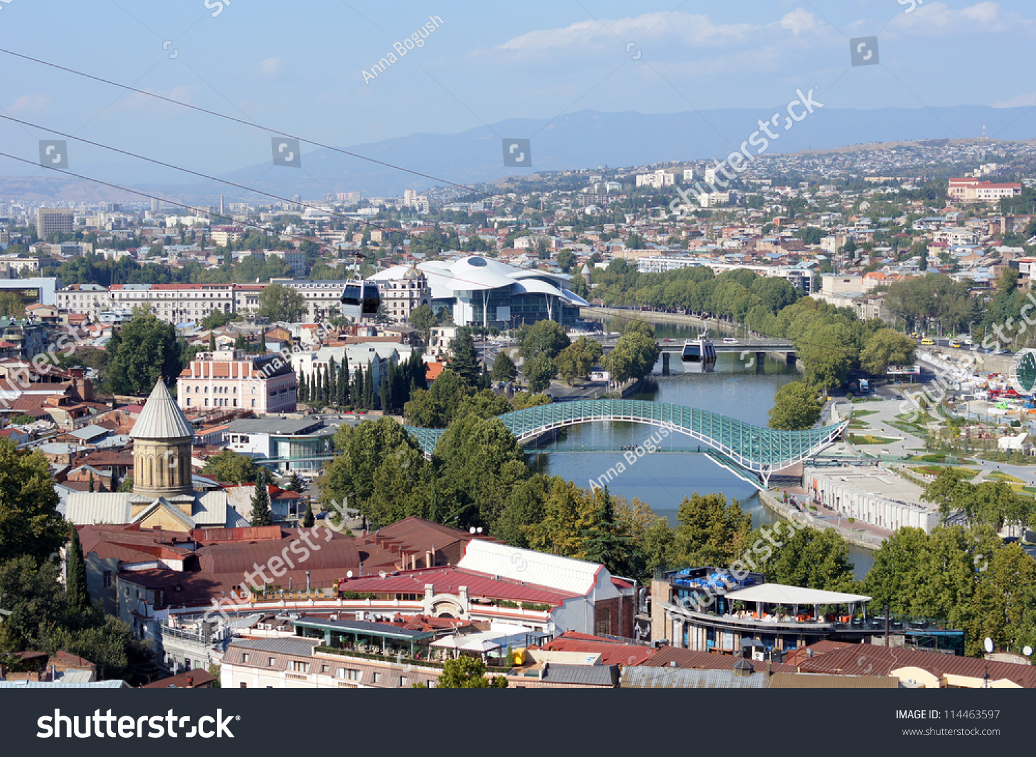 Panoramic view of Old Tbilisi, Republic of Georgia #114463597
