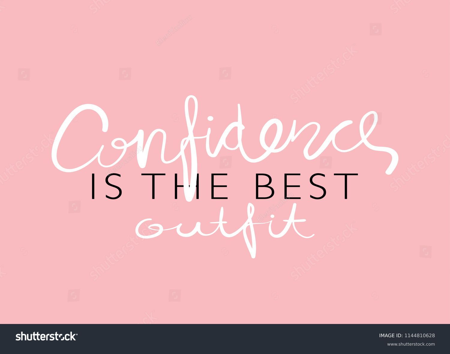 Confidence is the best outfit text / Vector illustration design for t shirt graphics, fashion prints, slogan tees, stickers, posters, cards and other creative uses.