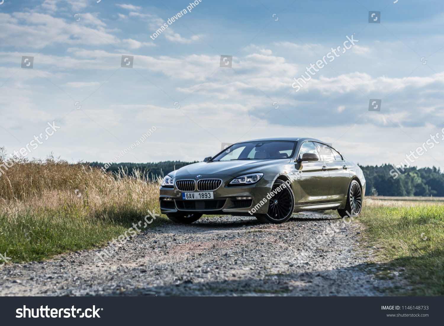 PRAGUE, THE CZECH REPUBLIC, 26. 7. 2018: BMW 650i Gran Coupé xDrive, model year 2018 in Czech #1146148733