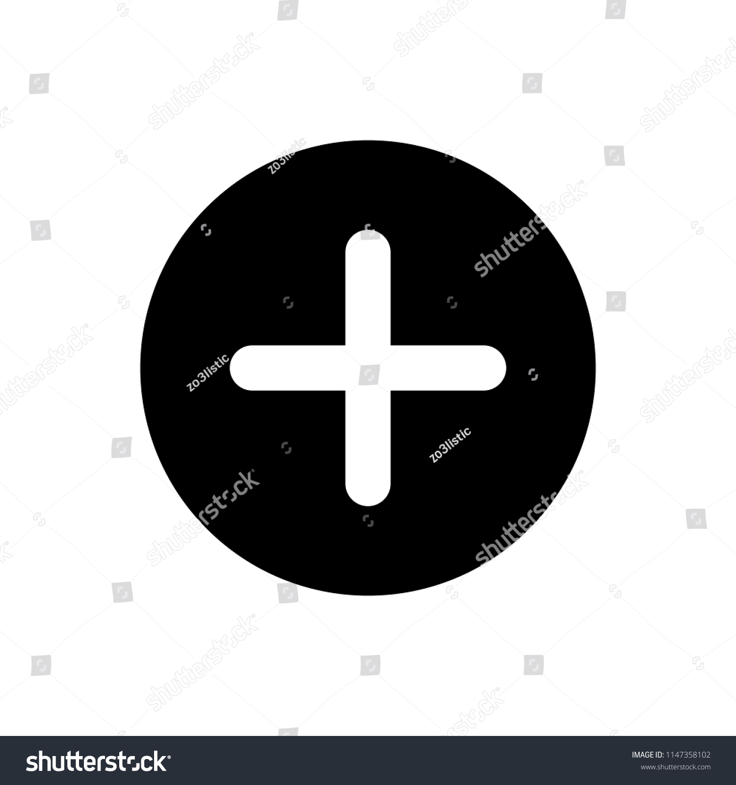 Plus sign. Plus icon. Positive symbol. Zoom in. - Royalty Free Stock ...