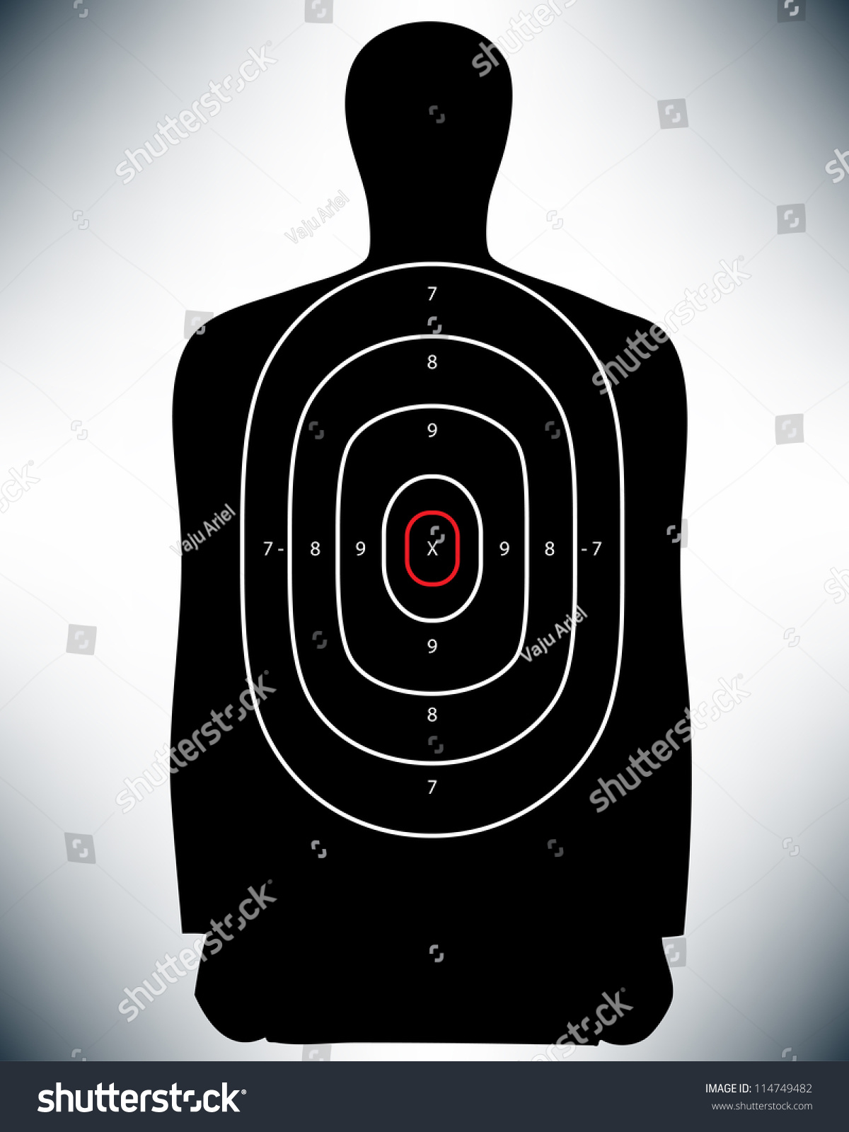 Conceptual Law Enforcement Shooting Target. - Royalty Free Stock Photo ...