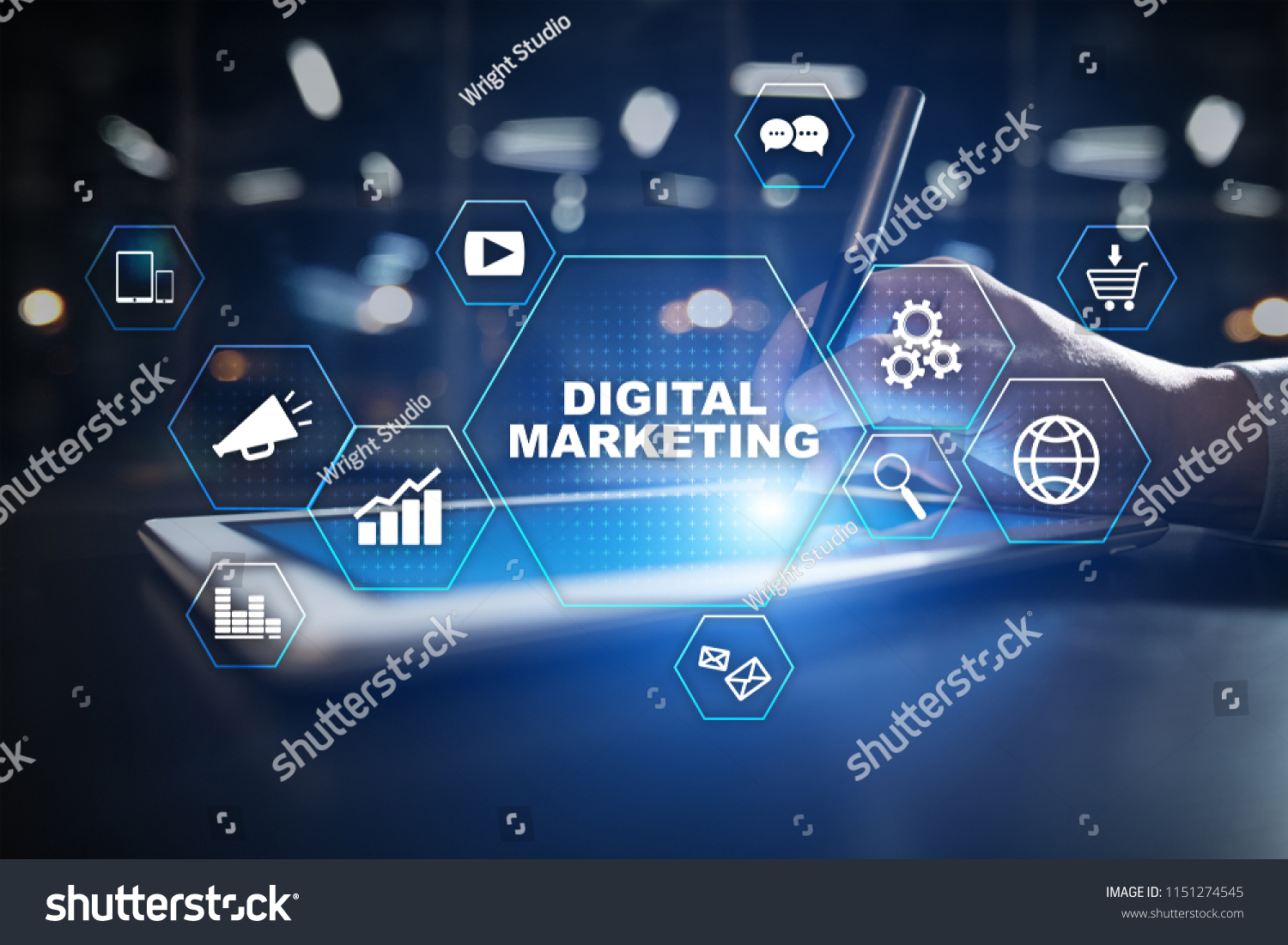 DIgital marketing technology concept. Internet. Online. Search Engine Optimisation. SEO. SMM. Advertising. #1151274545