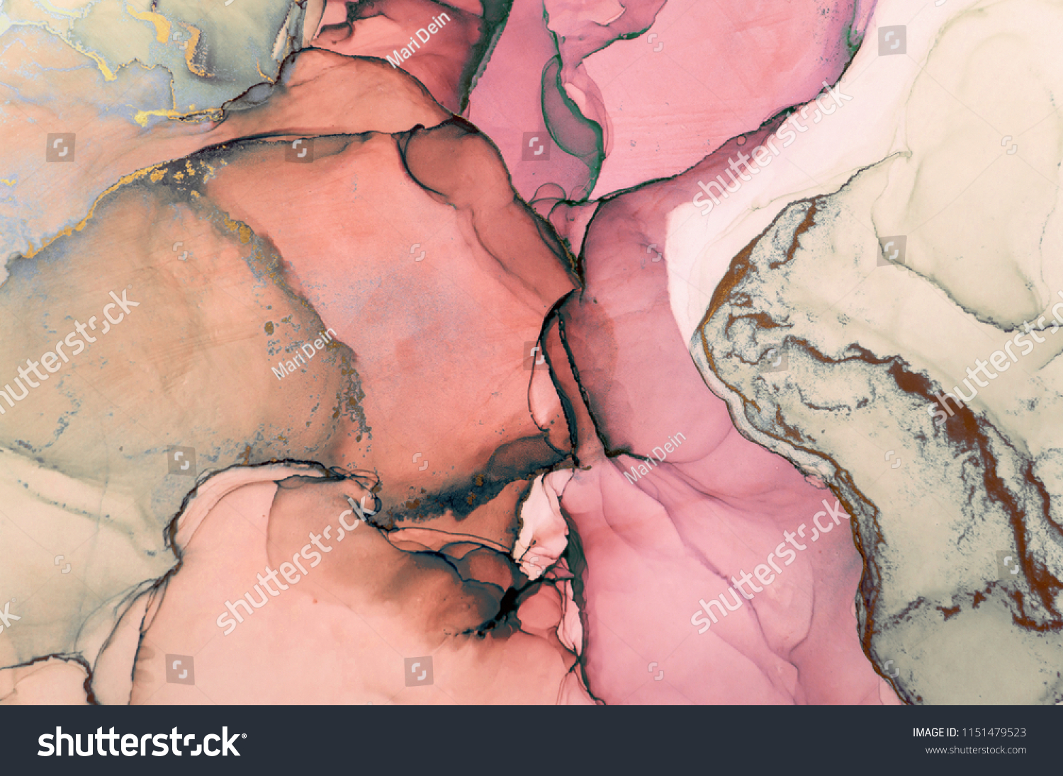 Ink, paint, abstract. Closeup of the painting. Colorful abstract painting background. Highly-textured oil paint. High quality details. Alcohol ink modern abstract painting, modern contemporary art. #1151479523
