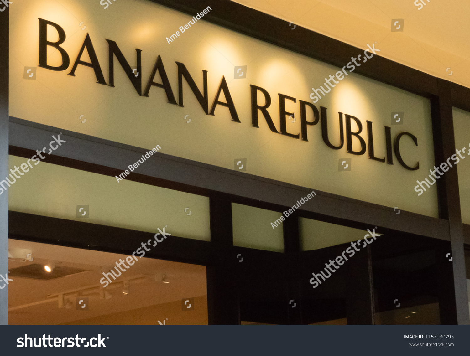 Mission Viejo, CA / USA - 08/07/2018: Banana Republic Store at the Mission Viejo Mall #1153030793