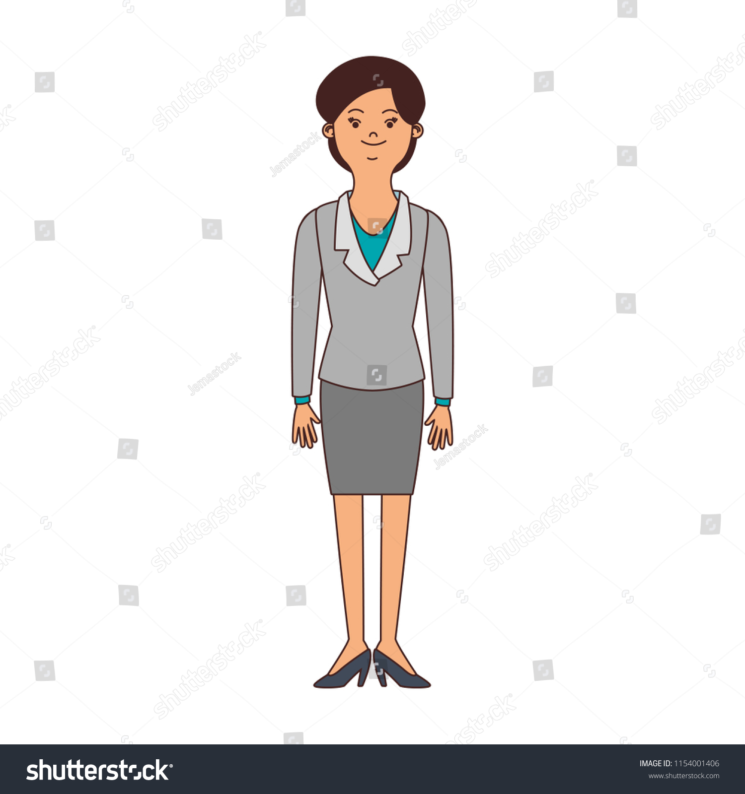 Executive business woman cartoon - Royalty Free Stock Vector 1154001406 ...