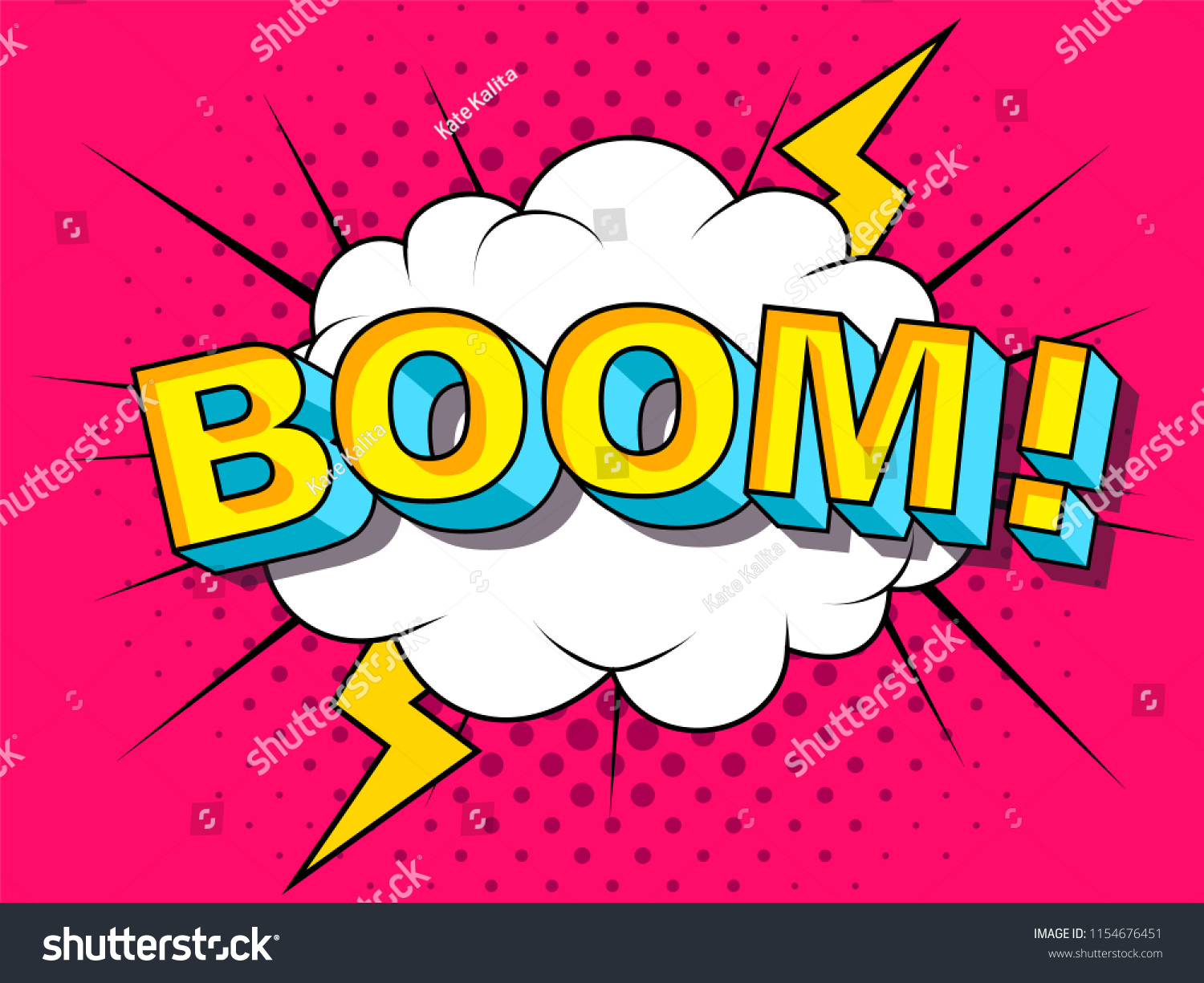 Comics Boom Comic Vector Cartoon Illustration Royalty Free Stock Vector 1154676451