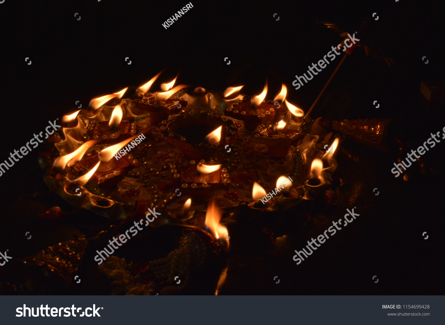 Diwali celebrations. crackers explosion.diva lights  #1154699428