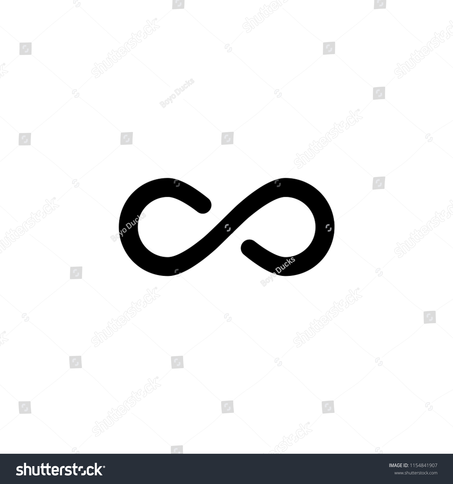 Infinity icon. Infinity symbol. Flat Vector illustration #1154841907