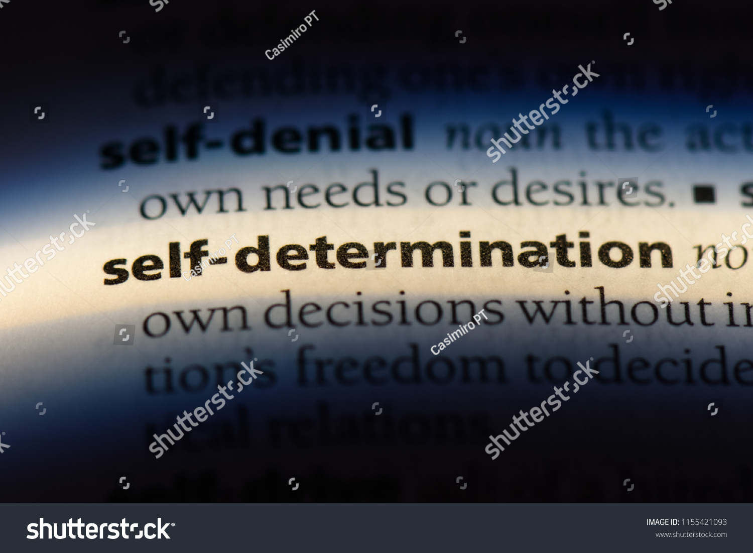 self determination word in a dictionary. self determination concept. #1155421093