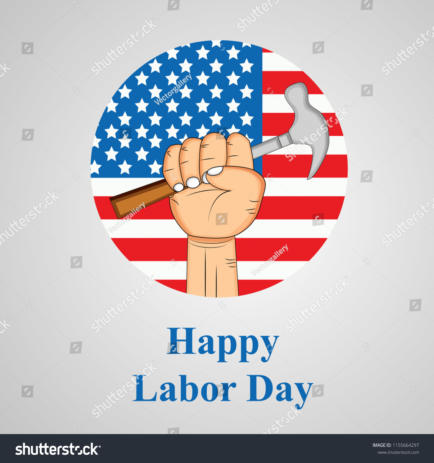 Illustration of USA Labor Day background Royalty Free Stock Vector