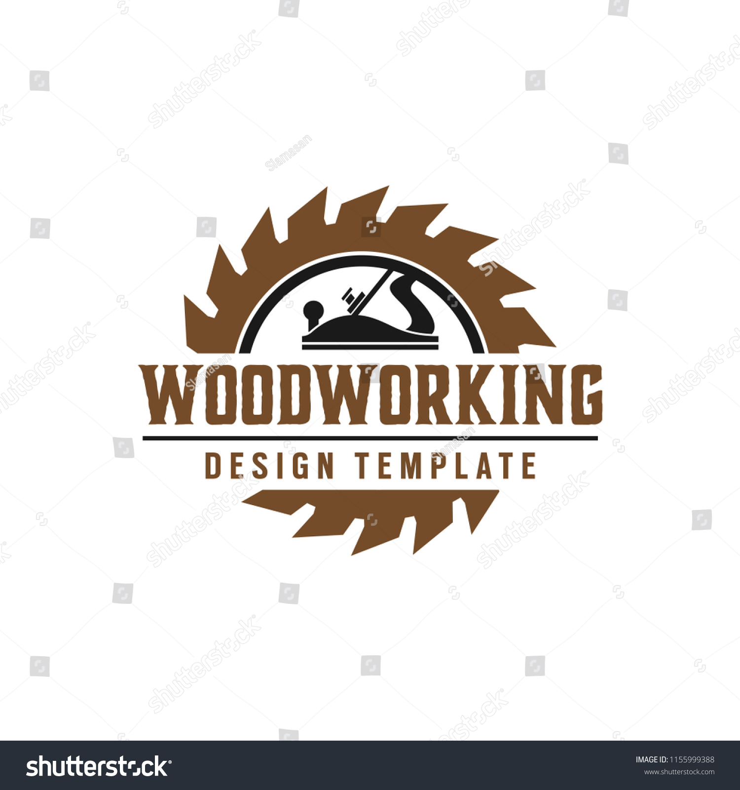 Woodworking Gear Logo Design Template Vector - Royalty Free Stock ...