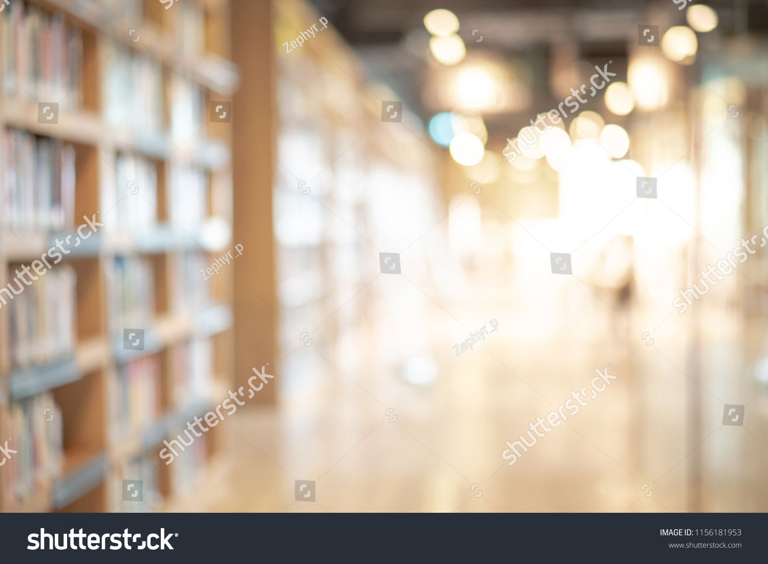 Abstract Blurred Empty College Library Interior Royalty Free Stock Photo Avopix Com