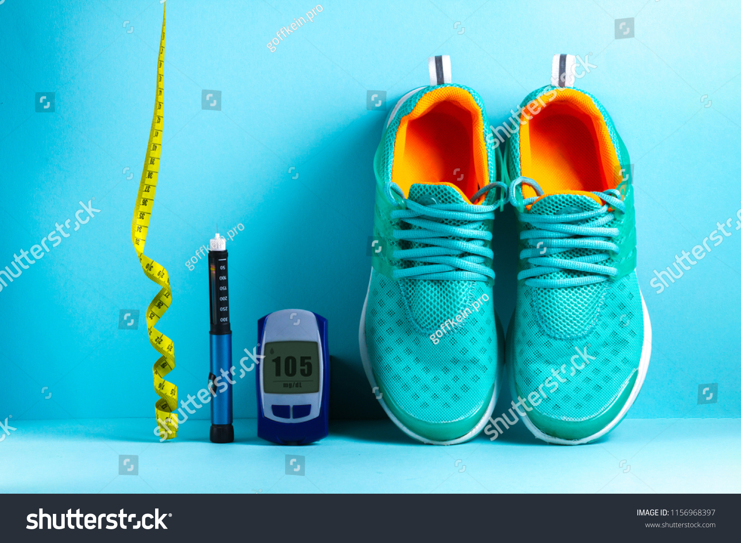 Concept of a healthy diabetic. Diabetes. Sports diabetic. Sugar diabetes. Sports diabetics #1156968397
