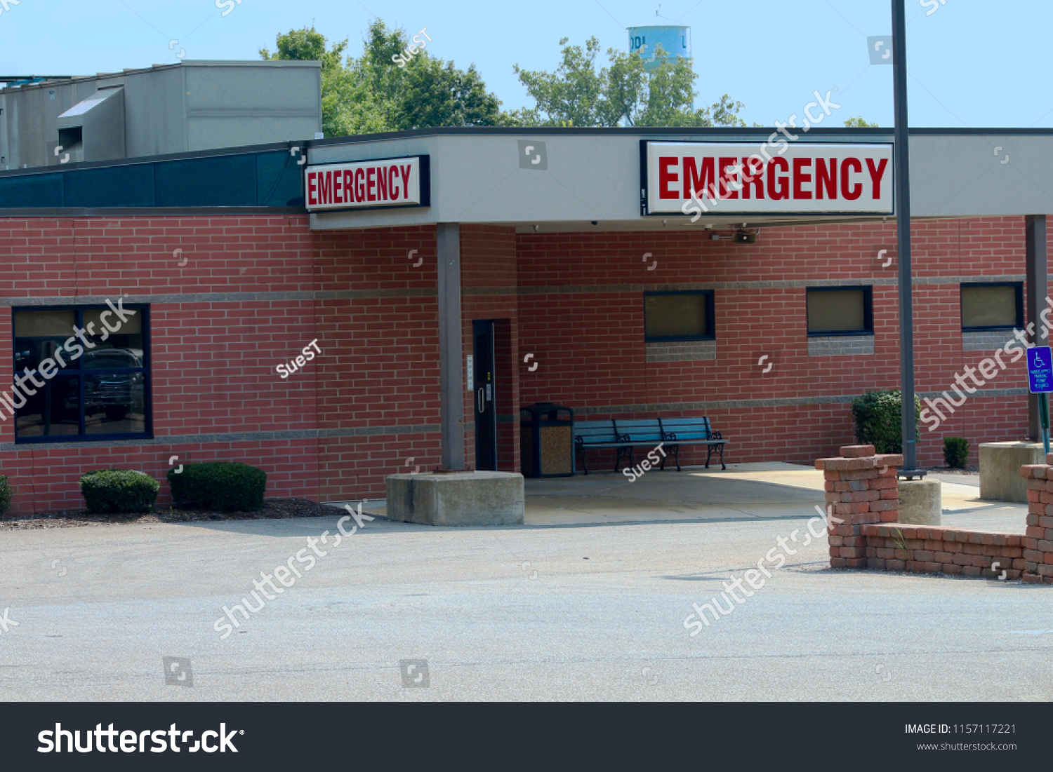 rural emergency room exterior #1157117221