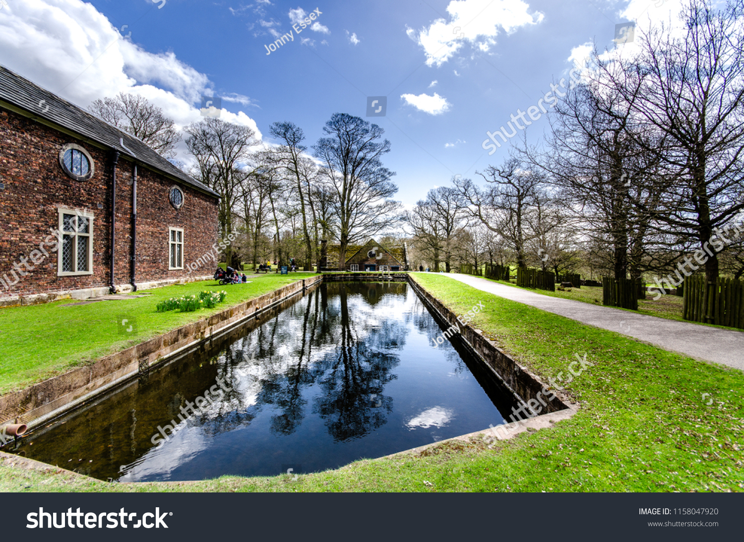 Stunning landscape of Dunham Massey, old historical stately home near Manchester, the National Trust, national parks, NT #1158047920