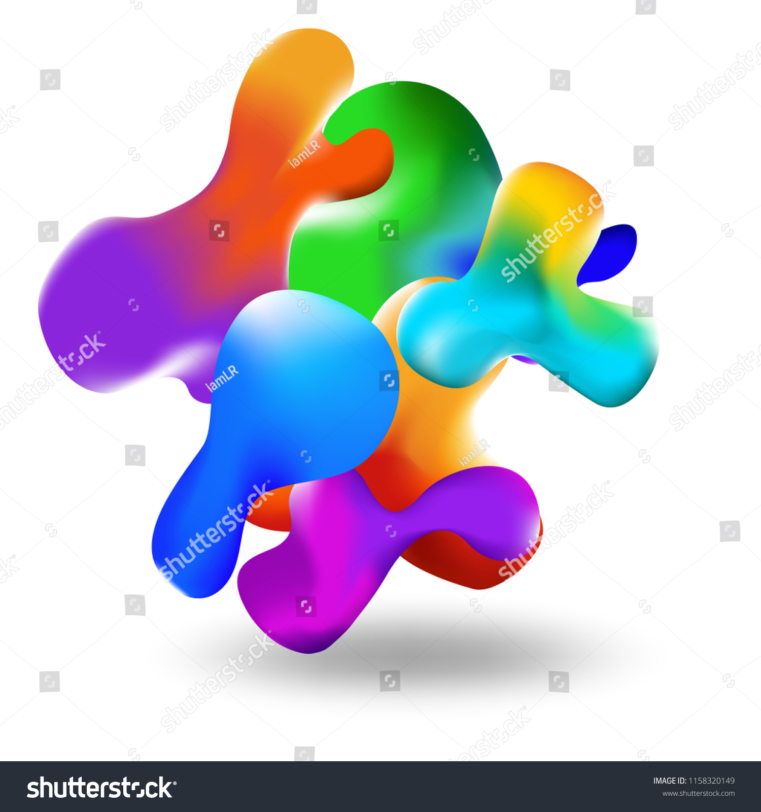 Liquid multi-colored background. Liquid form for color. Eps10 vector. Texture for sites, landings and background #1158320149