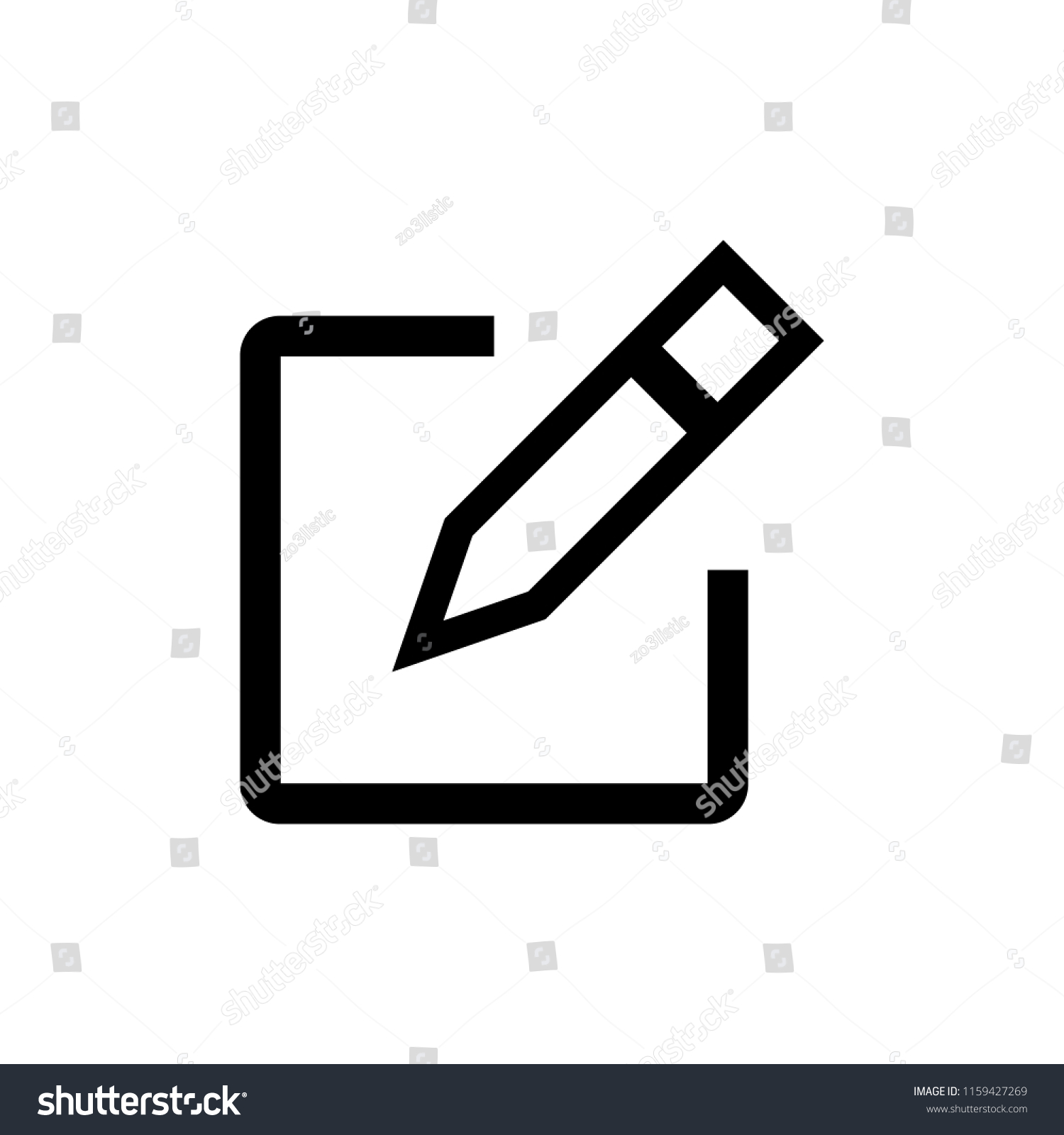 Edit icon vector. Pencil icon. sign up Icon vector #1159427269