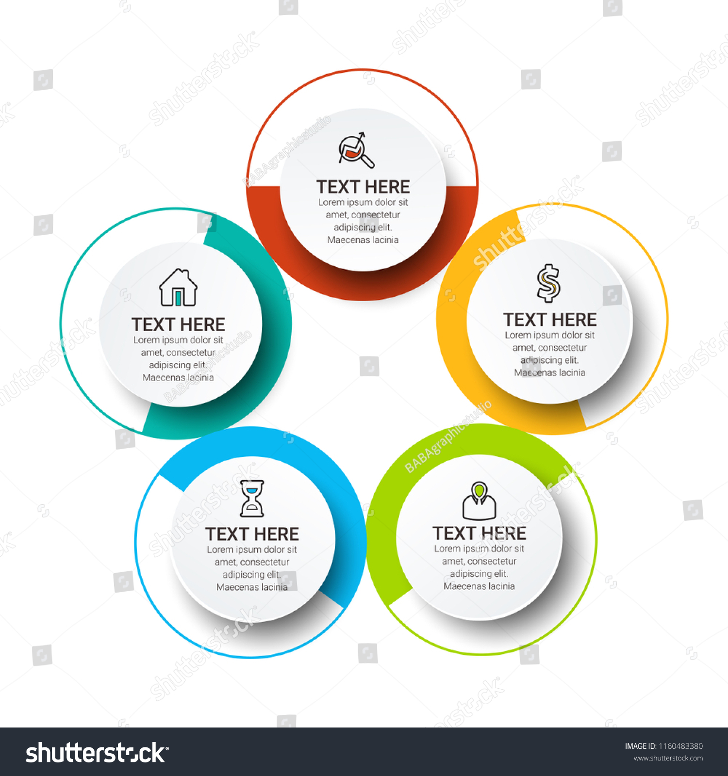Unique infographics Template - Royalty Free Stock Vector 1160483380 ...