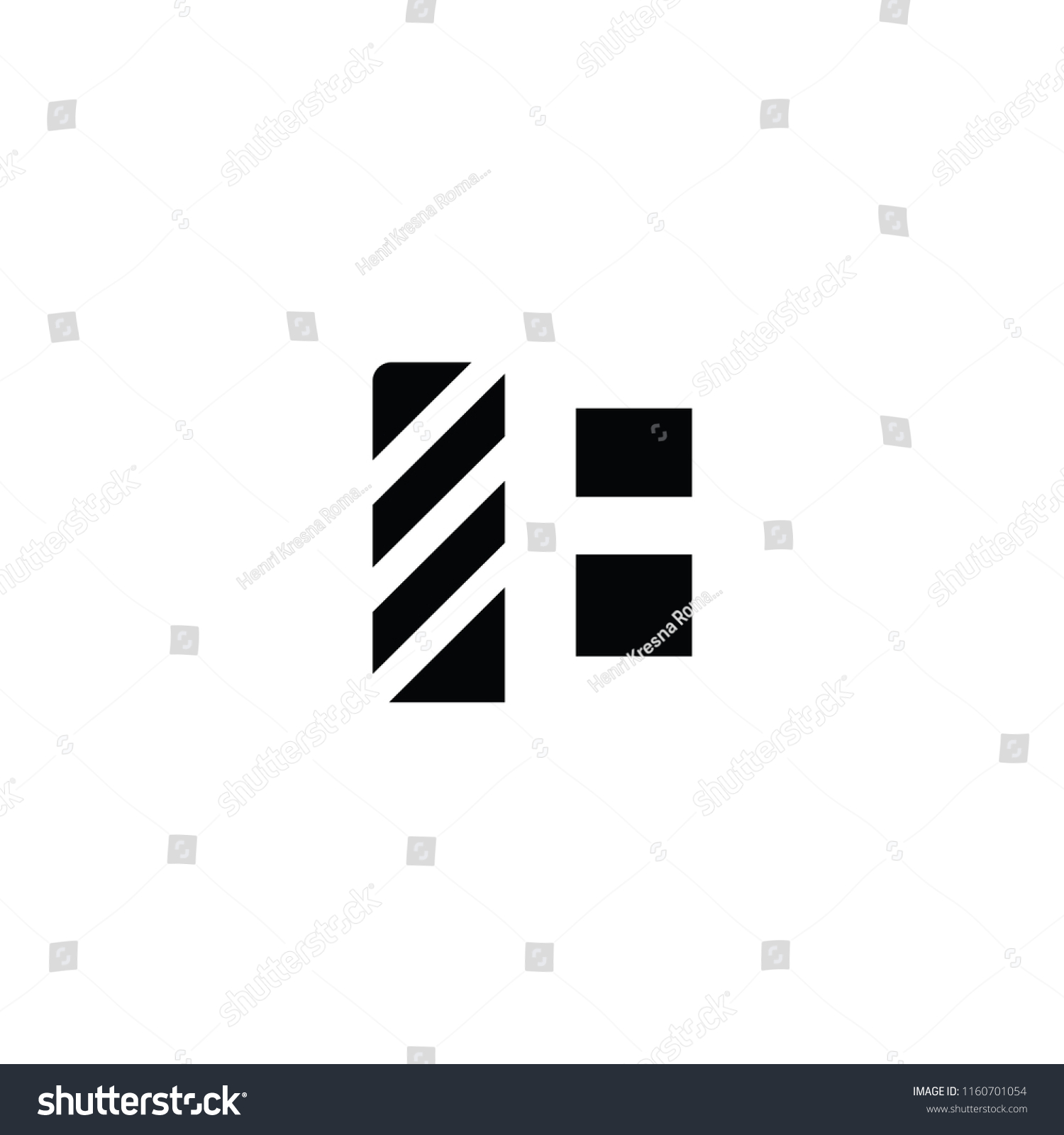 square with initial vector logo - Royalty Free Stock Vector 1160701054 ...