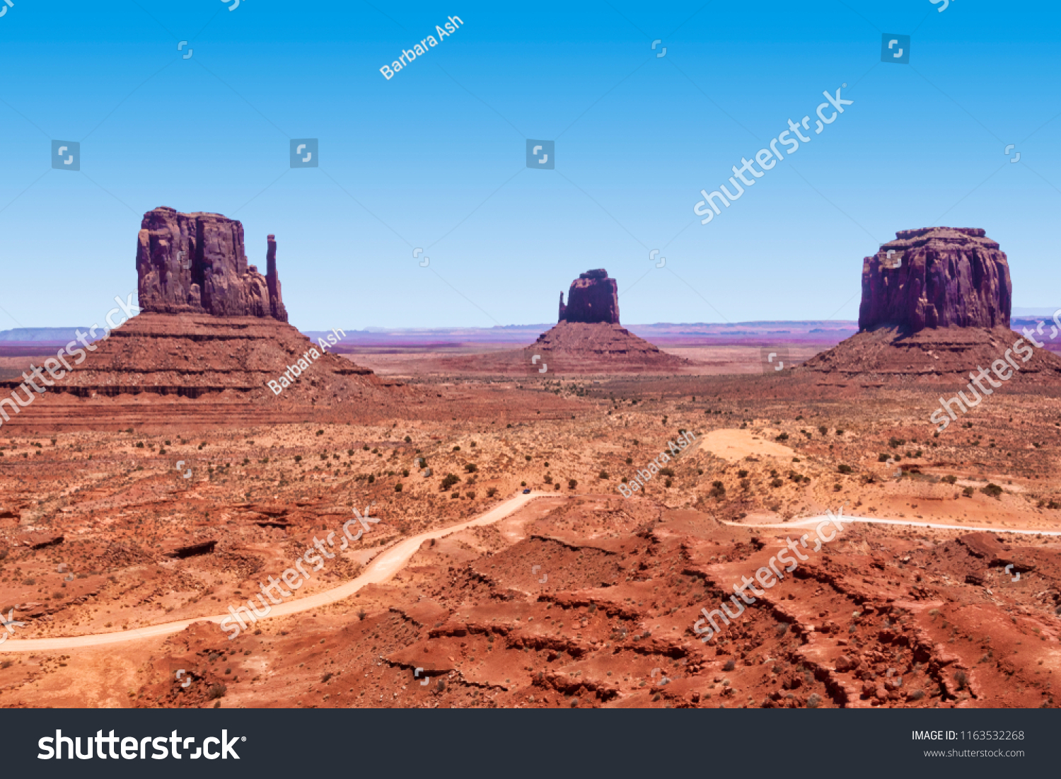 Monument Valley rock formation, right mitten, left mitten #1163532268