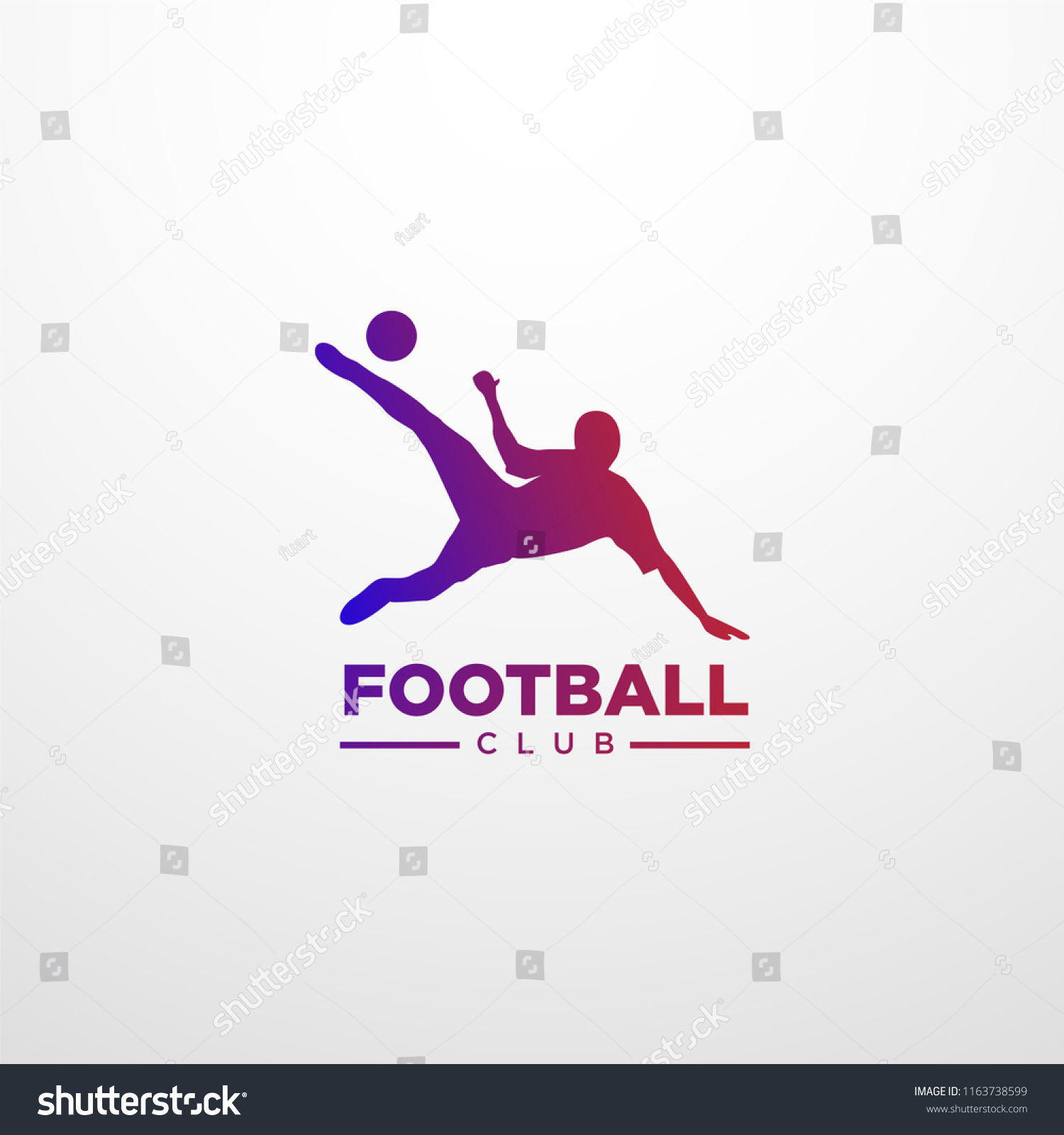 Football Club Logo Template With Modern Concept Royalty Free Stock