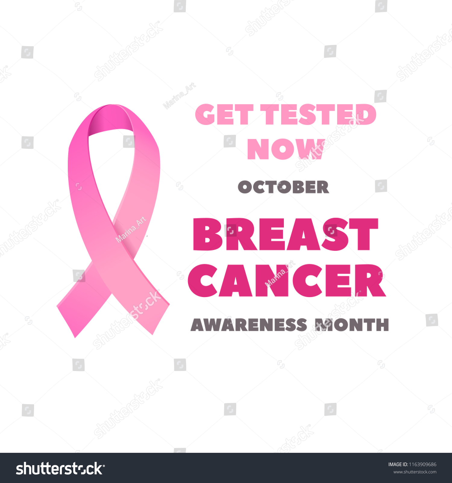 Breast Cancer Awareness Month October Poster. - Royalty Free Stock ...