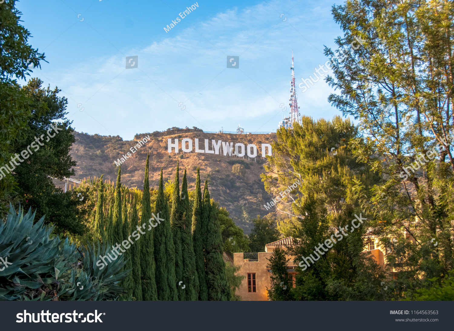 Famous landmark Hollywood Sign in Los Angeles, California. #1164563563