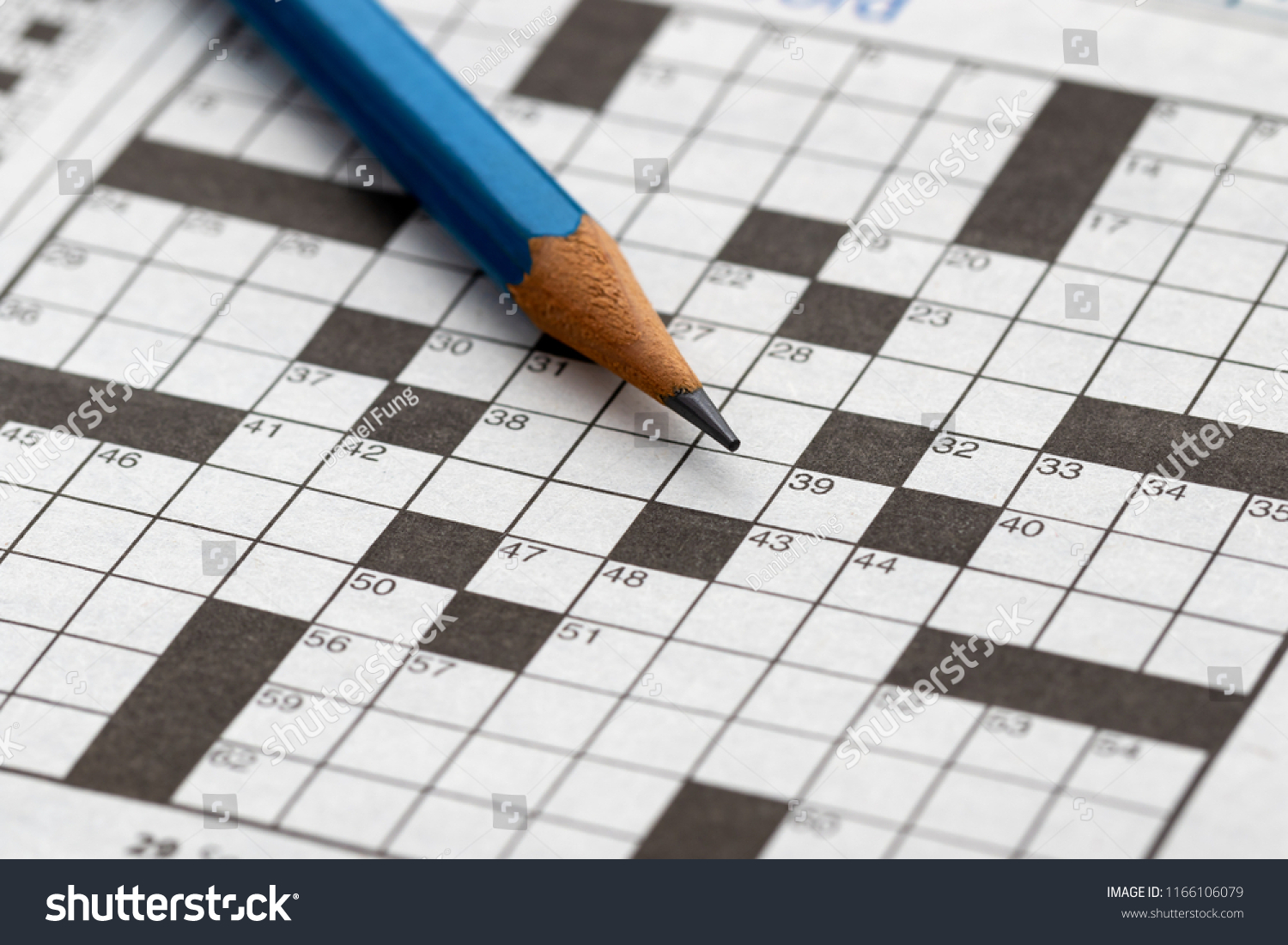 Crossword Puzzle with pencil #1166106079