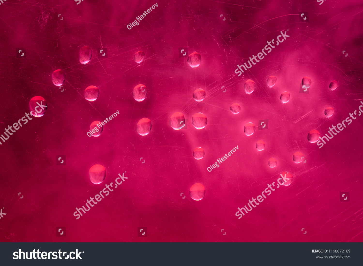 figure fourteen and heart made of water droplets on a romantic pink background lovers day concept #1168072189