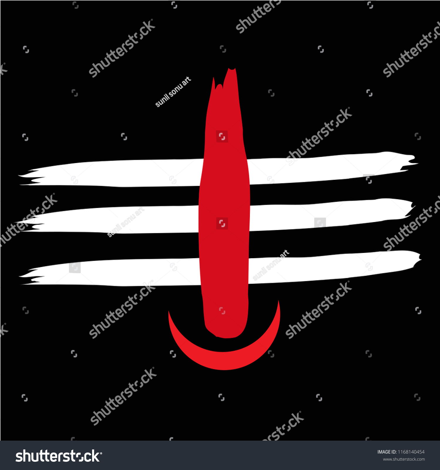 Mahadev tilak sign vector design. - Royalty Free Stock Vector ...