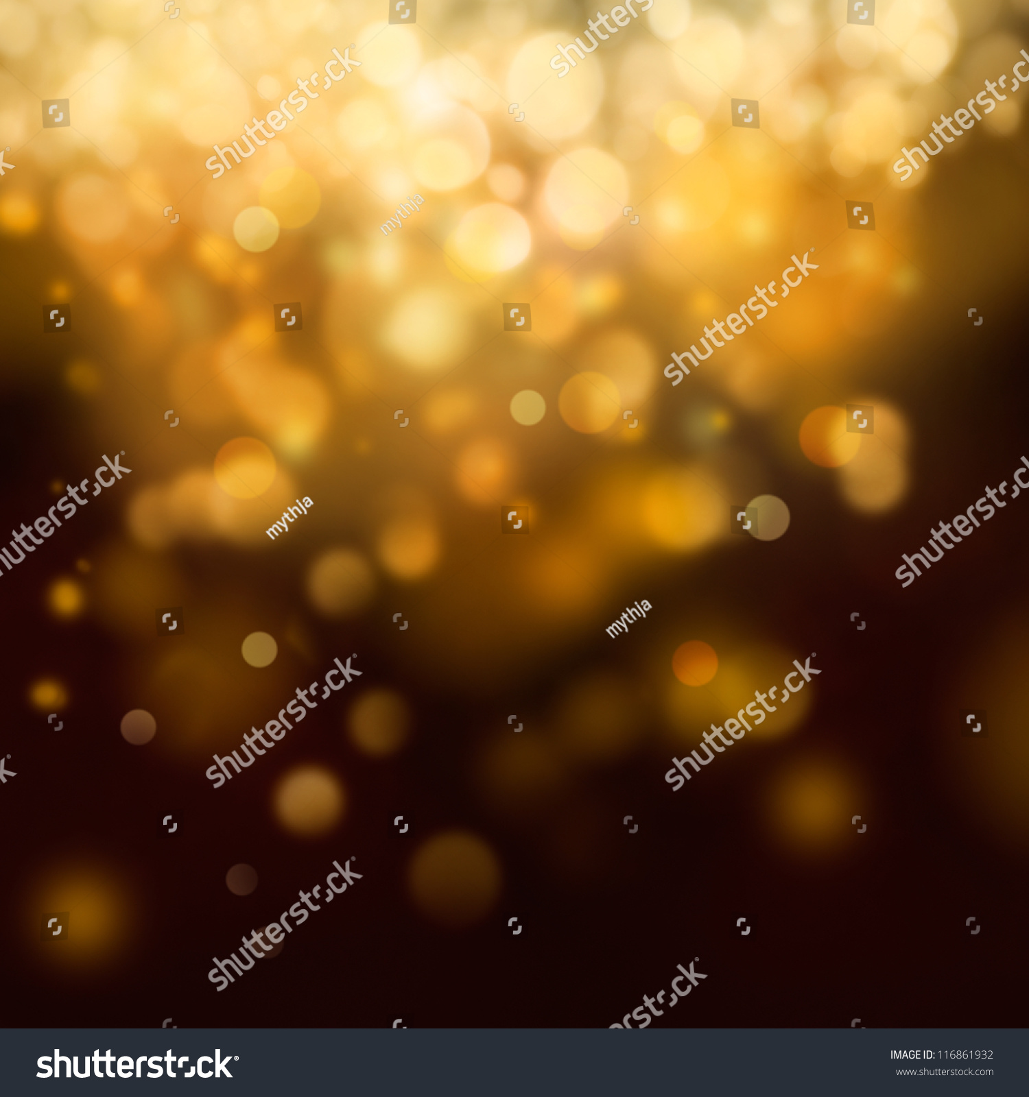 Christmas background. Festive abstract background with bokeh defocused lights and stars #116861932