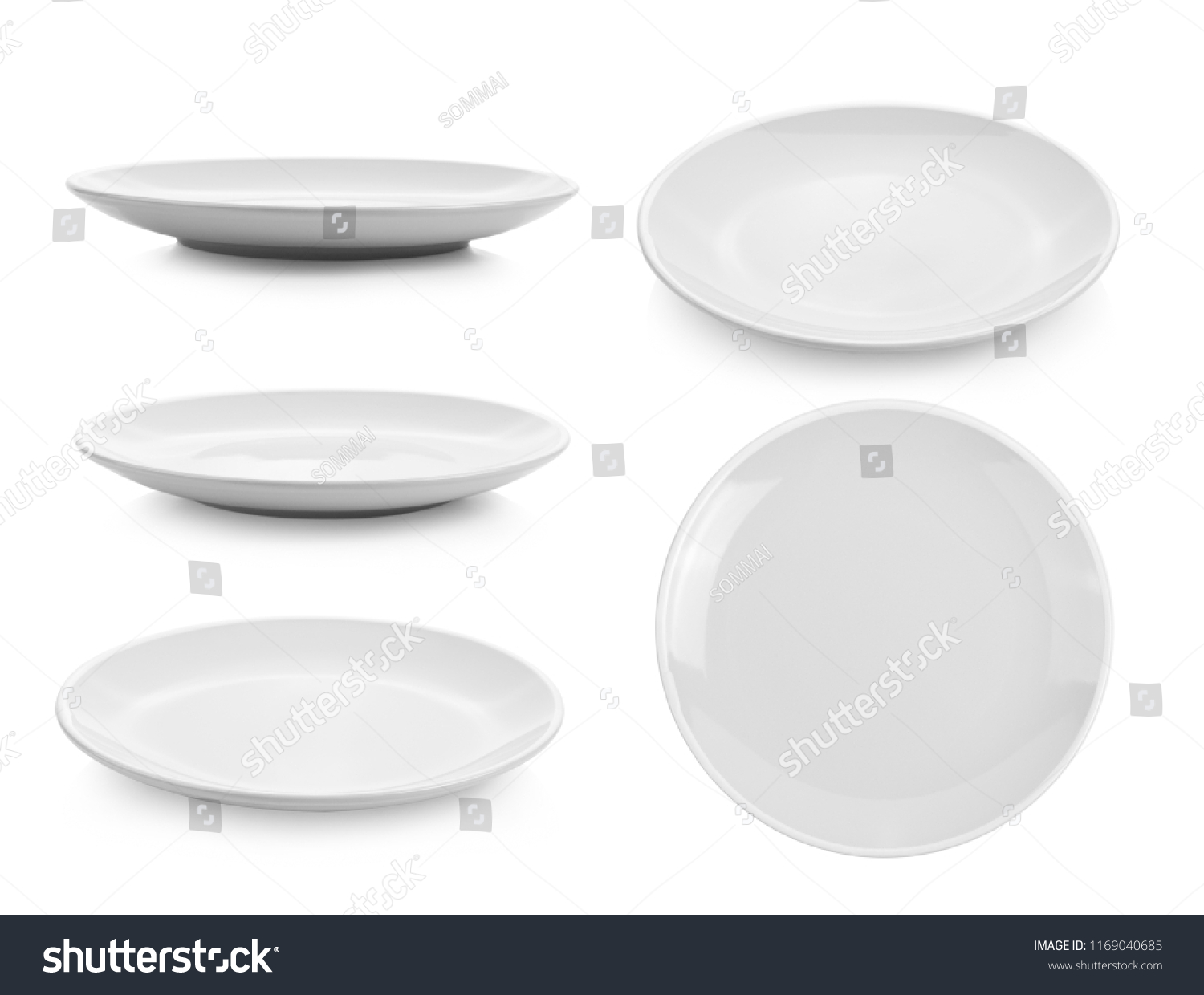 ceramic plate on white background #1169040685
