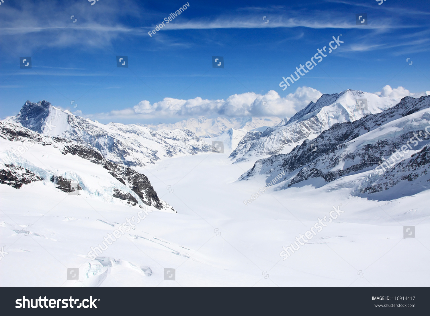 Winter landscape in the Jungfrau region #116914417